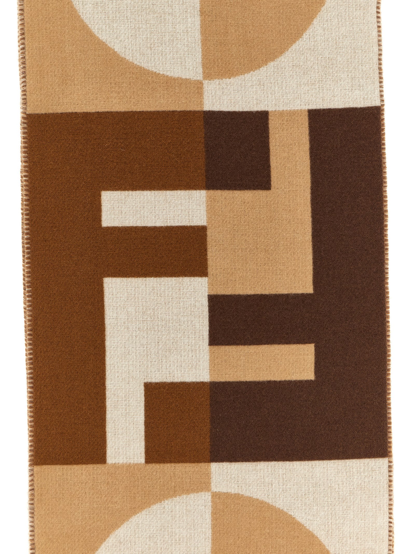 Fendi Cashmere Wool Scarf Scarves And Foulards Brown In Neutral
