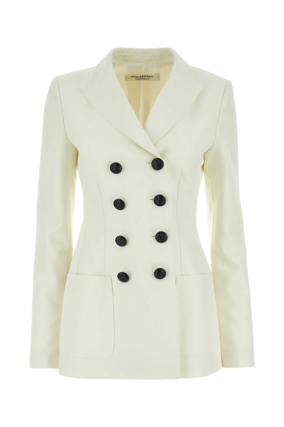 Ivory Jersey Blazer