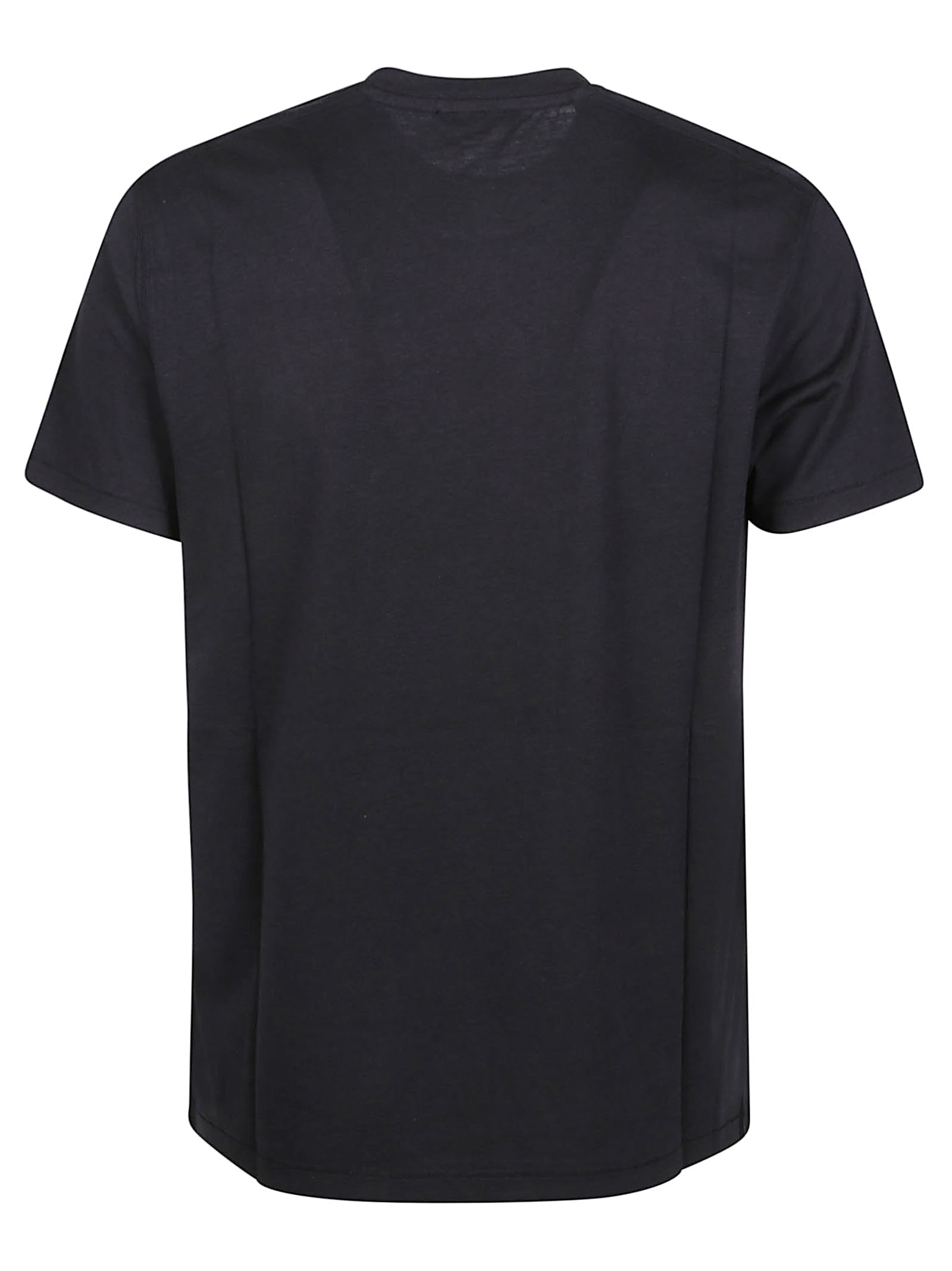 Tom Ford Round Collar Logo T-shirt In Black