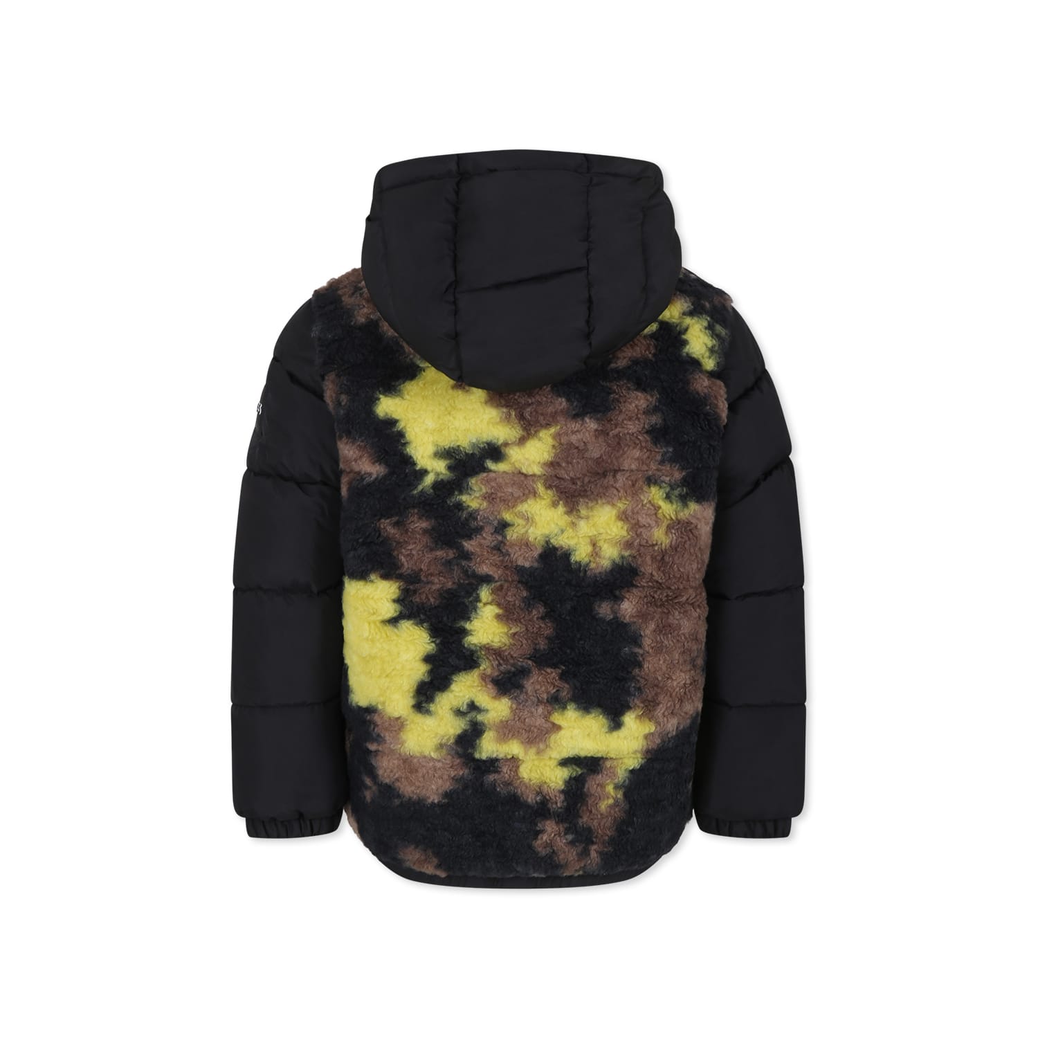 Hugo Boss Black Down Jacket For Boy With Logo In Black