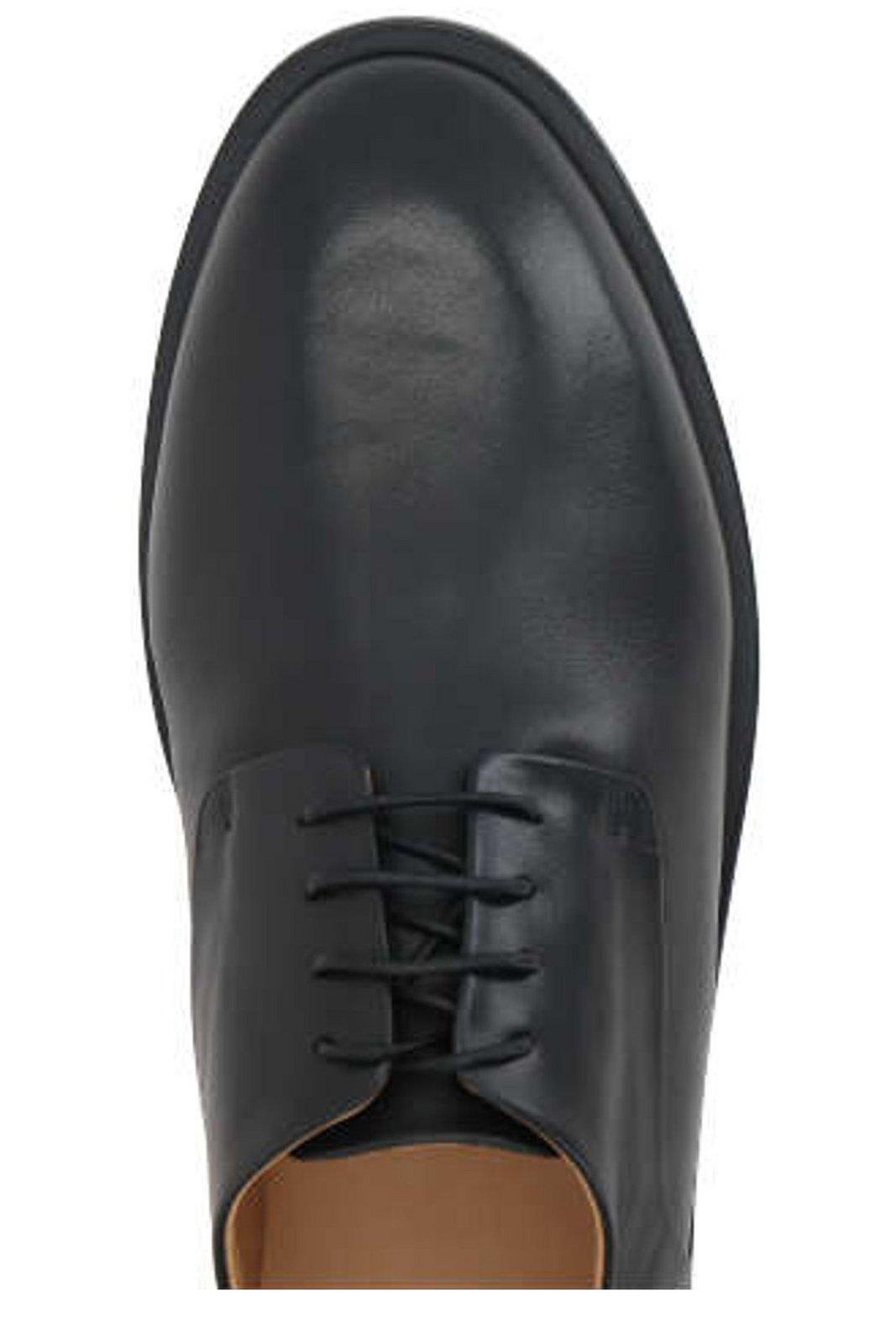 Shop Marsèll Almond Toe Mentone Derby Shoes In Black