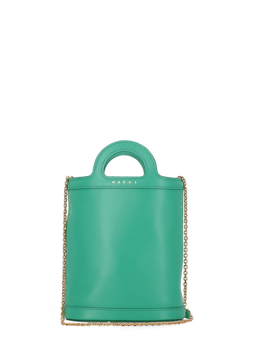 Shop Marni Leather Hand Bag In Green