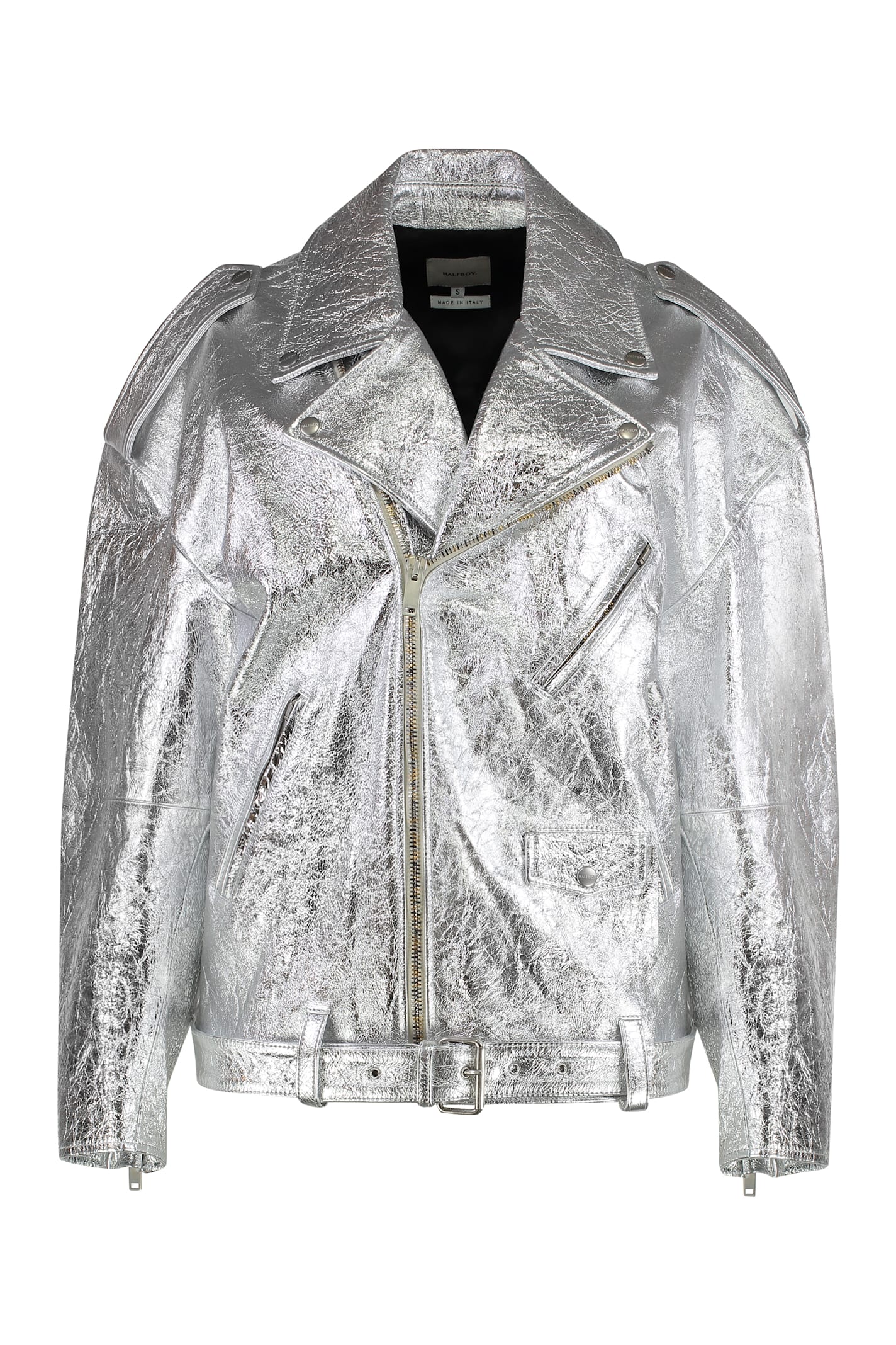 Metallic Leather Jacket