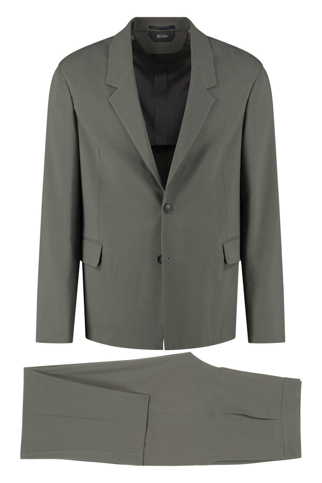 Z Zegna Two-piece Suit In Green