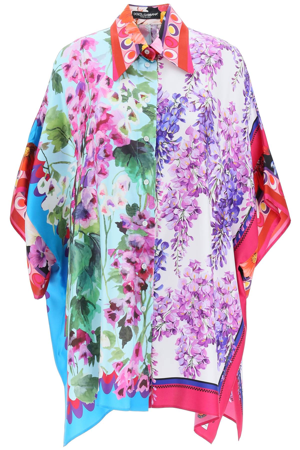 Dolce & Gabbana Oversized Short Sleeve Silk Shirt
