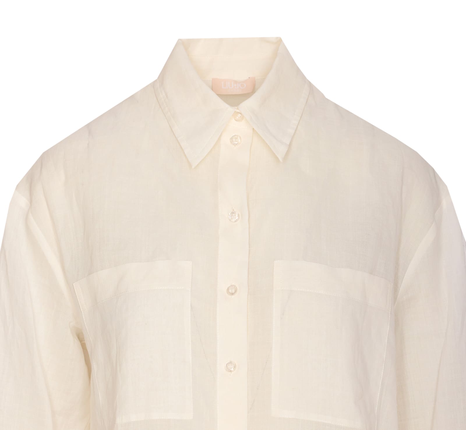 Liu •jo Shirt With Chest Pockets And Collared Neck