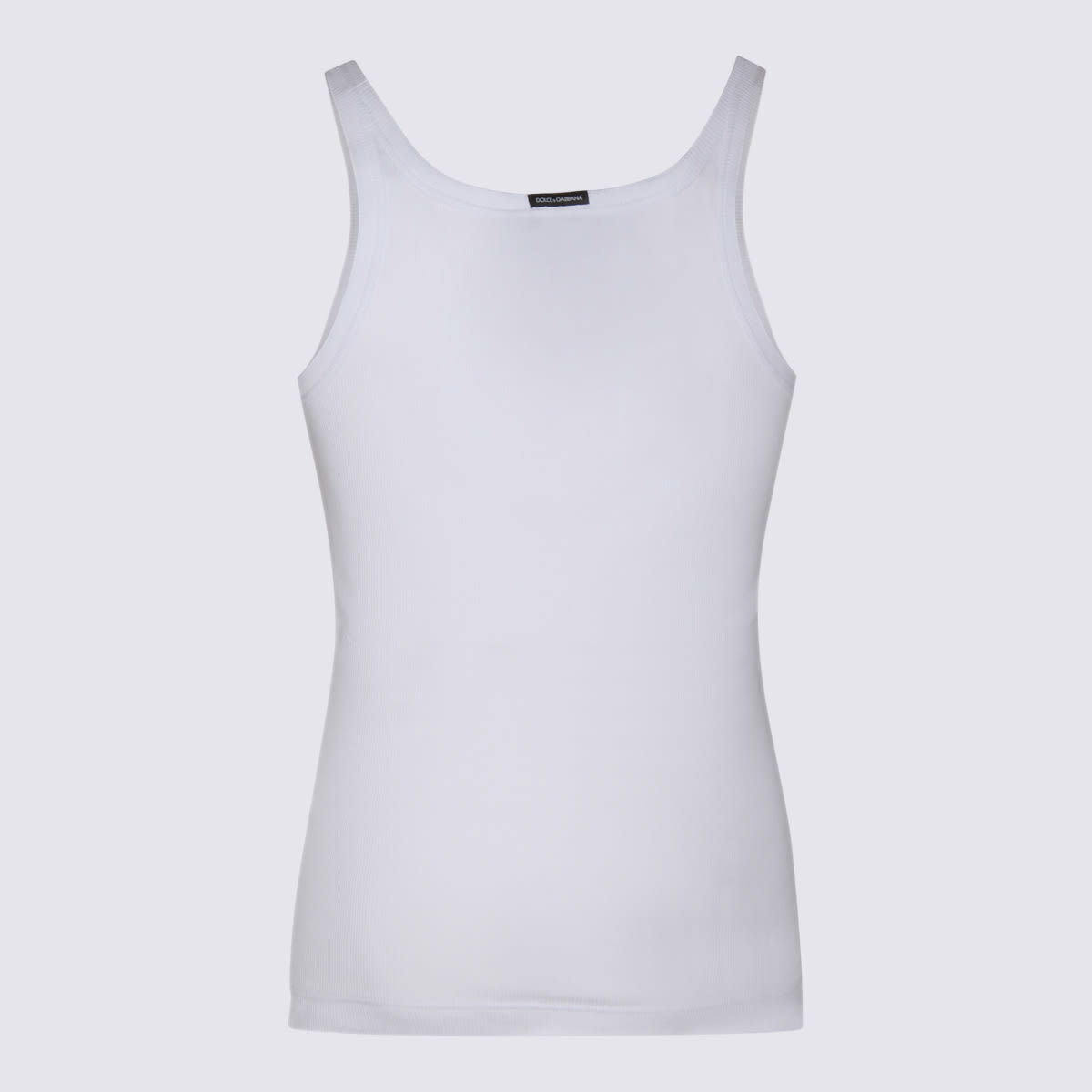 Shop Dolce & Gabbana White Cotton Tank Top