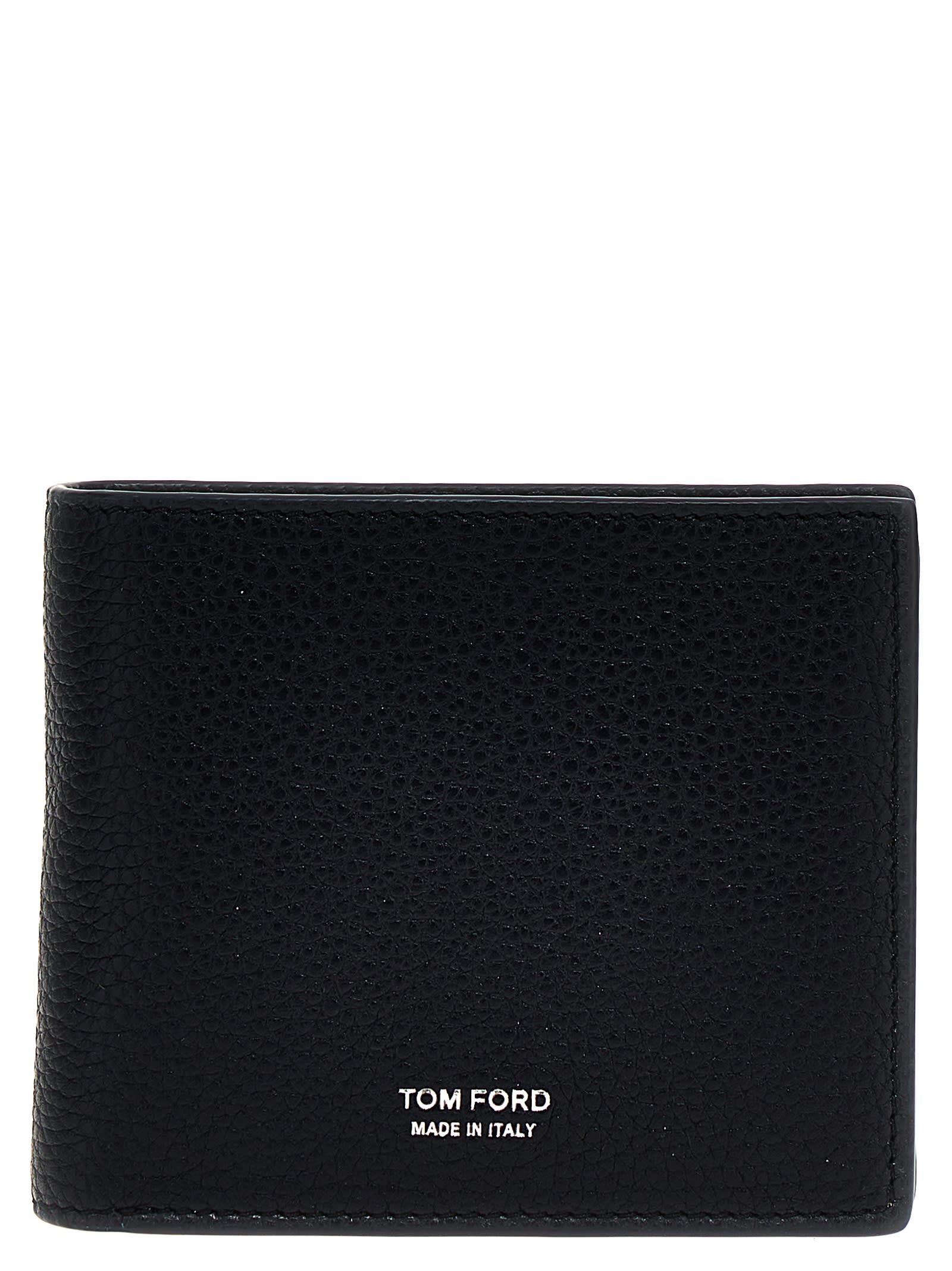 Shop Tom Ford Logo Wallet In Midnight Blue