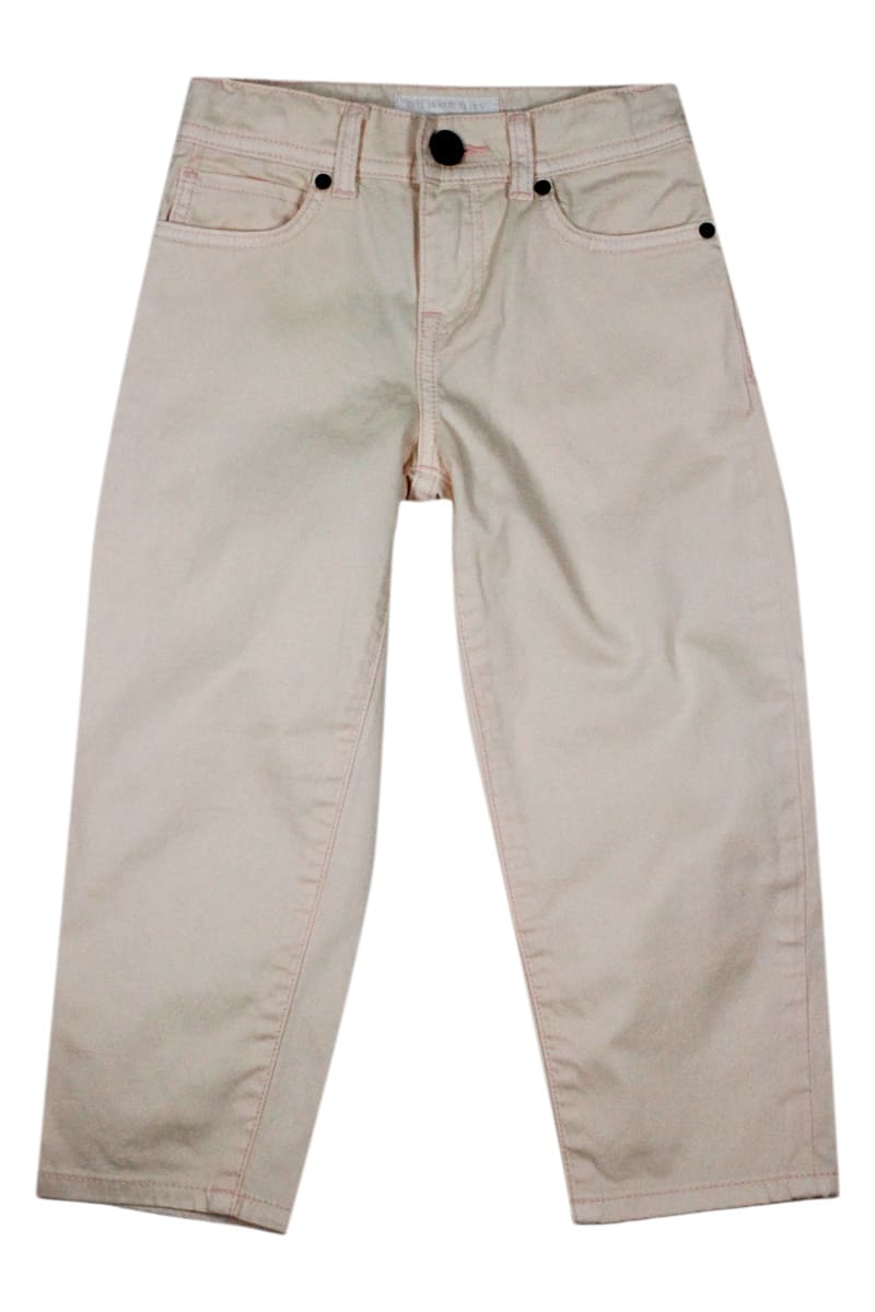 Burberry 5-pocket Trousers In Stretch Cotton