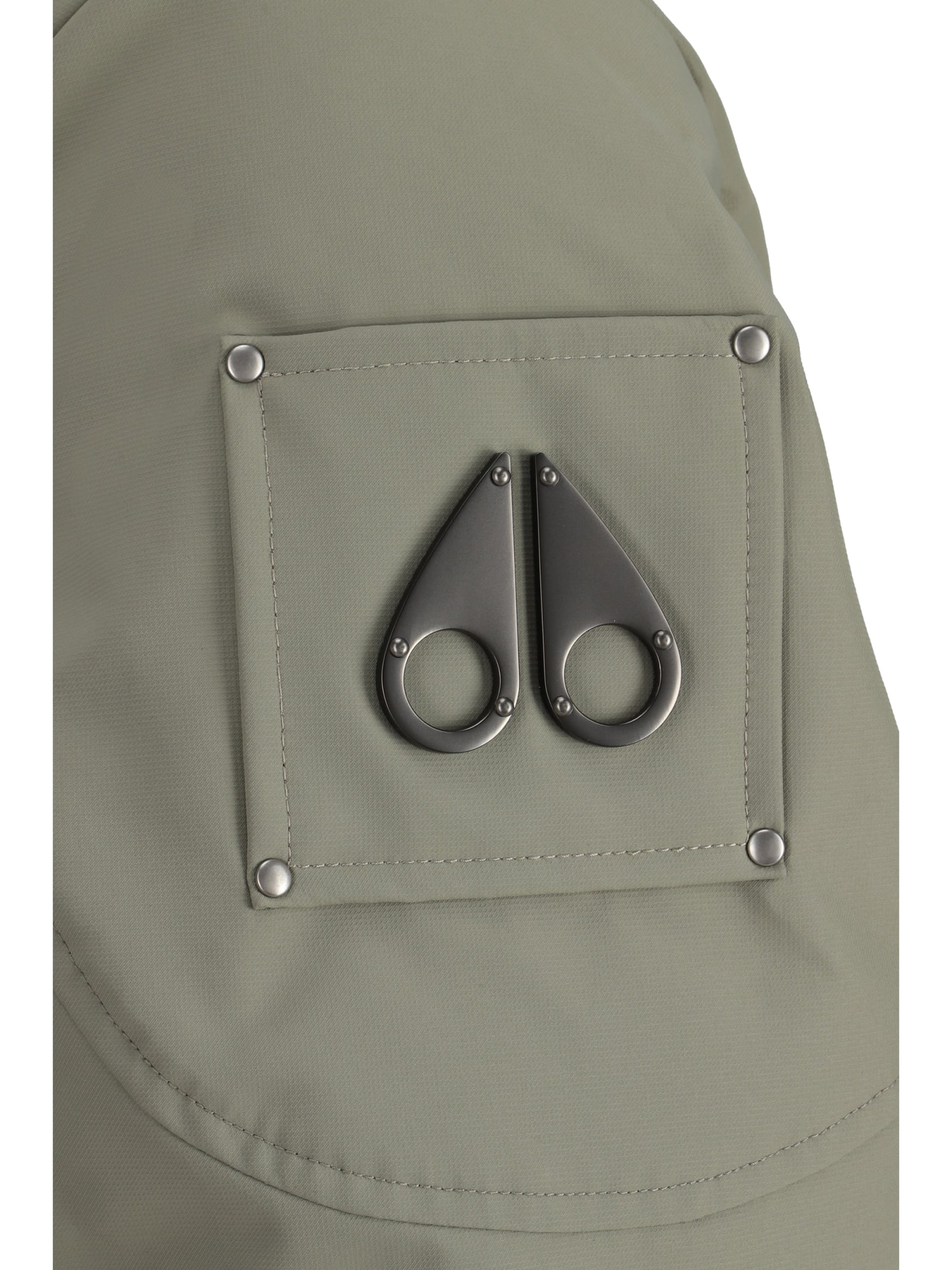 Shop Moose Knuckles Cloud Down Jacket In Sage W/blk Sh