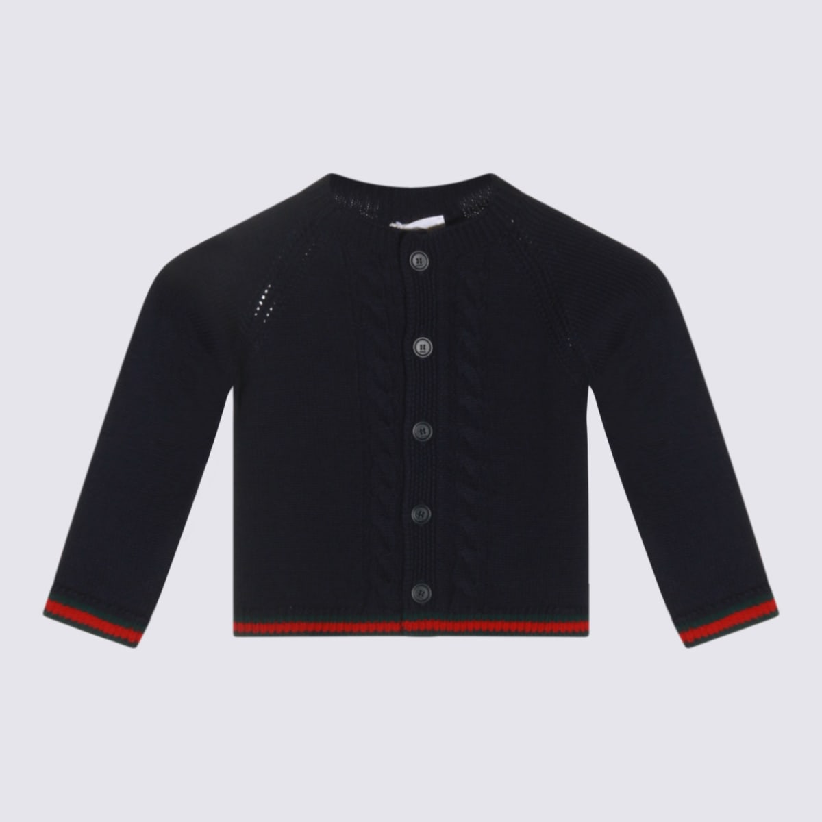 Gucci Blue Wool Knitwear In Blue