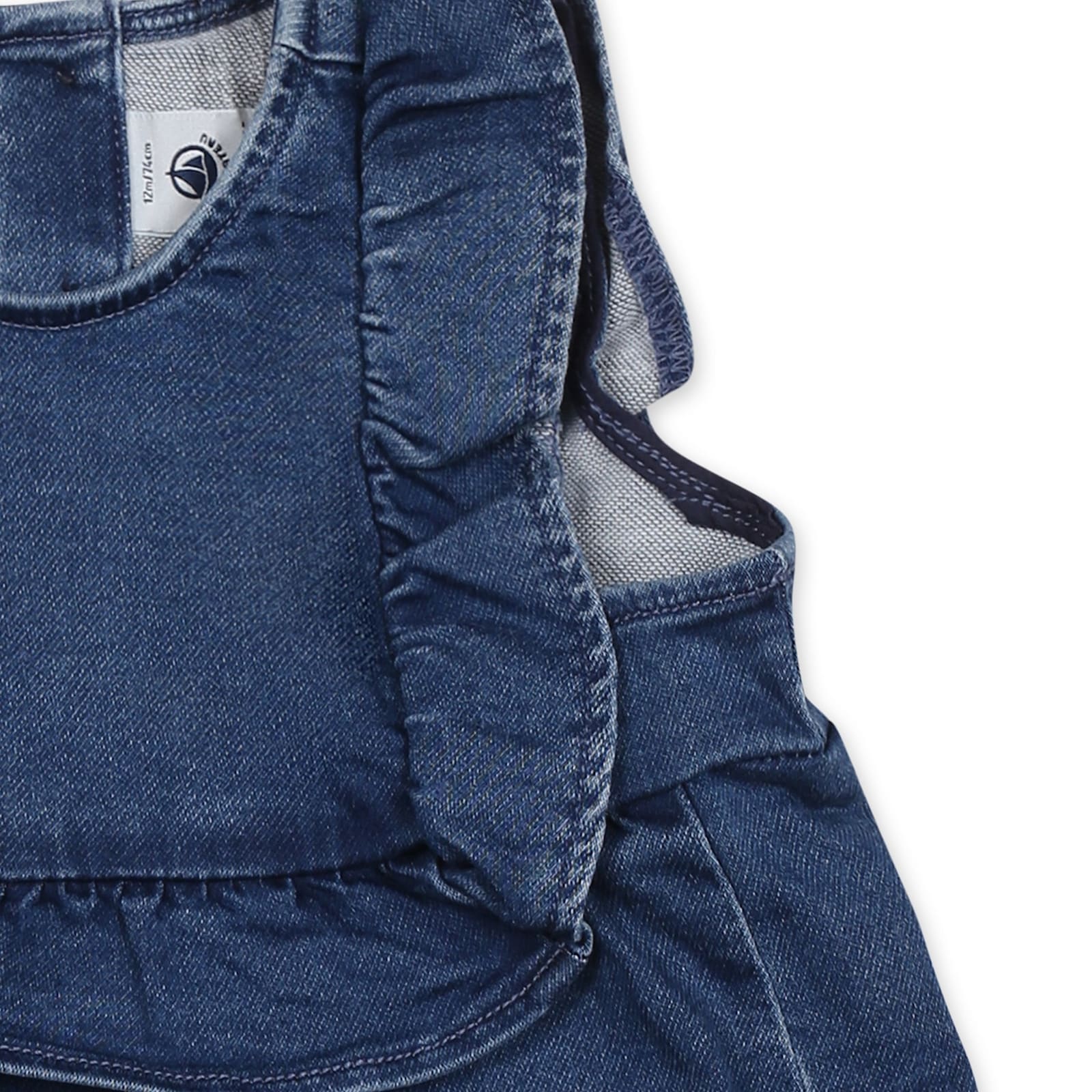 Petit Bateau Sleeveless Denim Dress In Denim