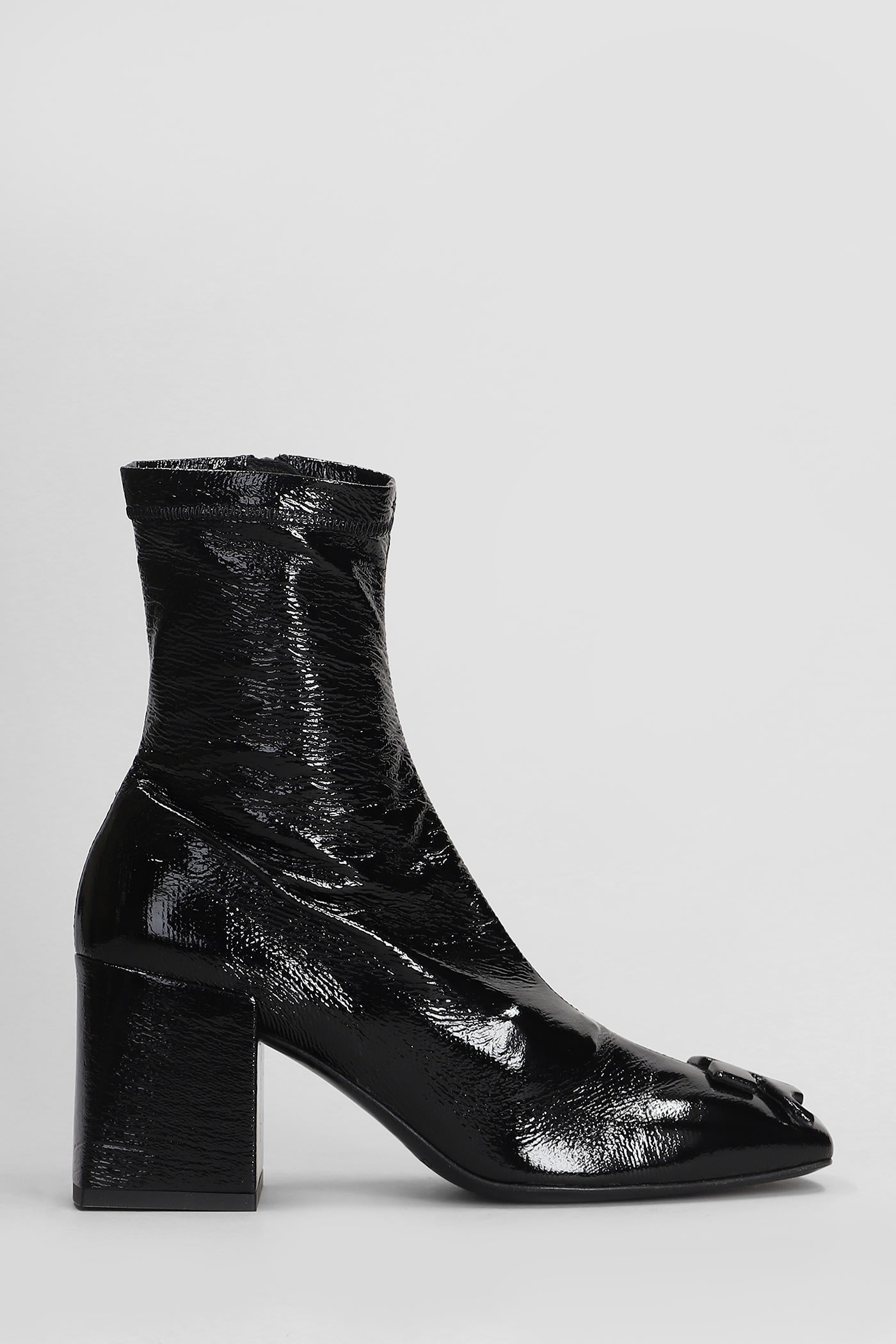 Shop Courrèges Ankle Boots In Black Leather