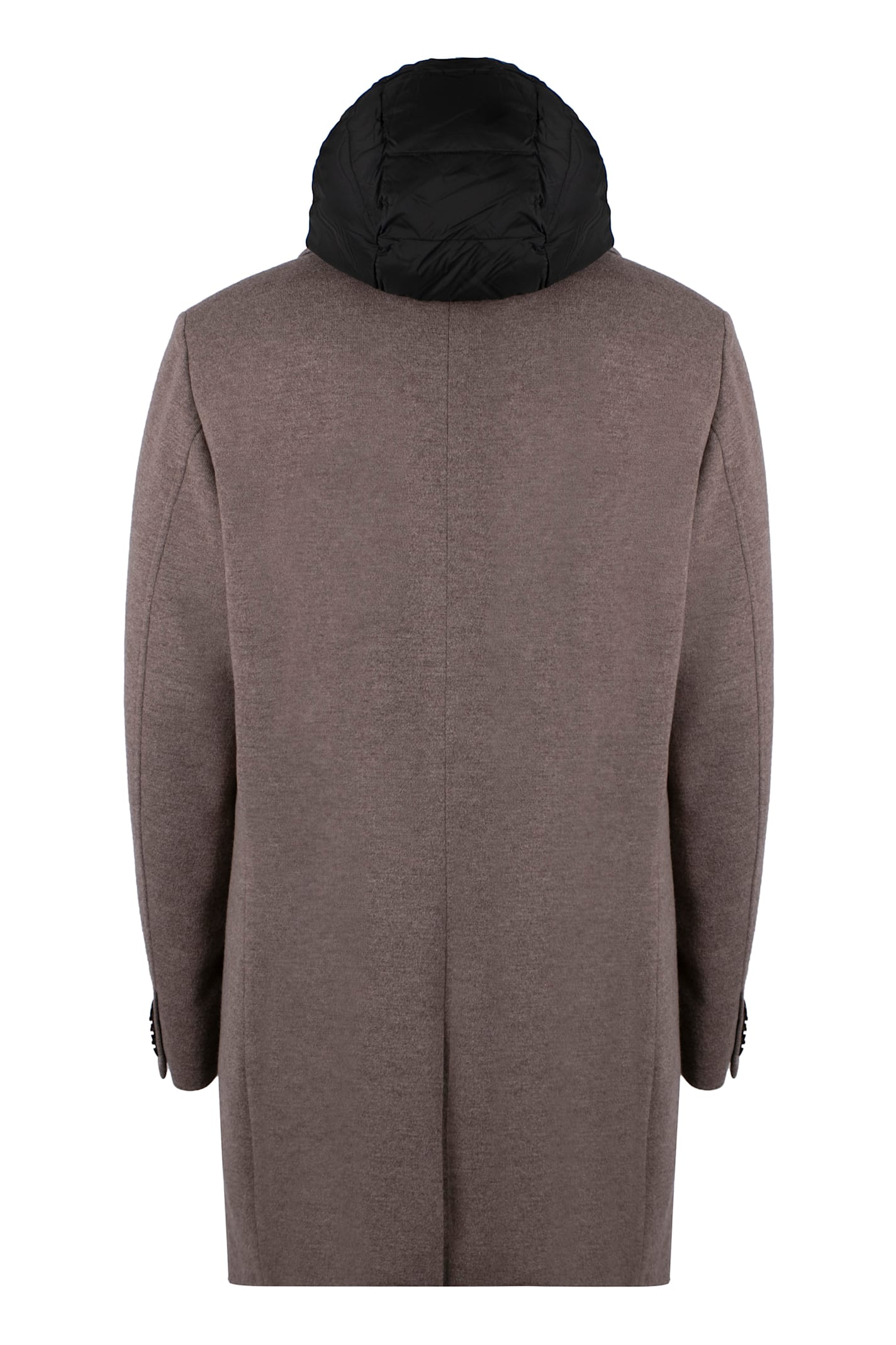 Moorer Mitchel Padded Wool-blend Coat In Taupe