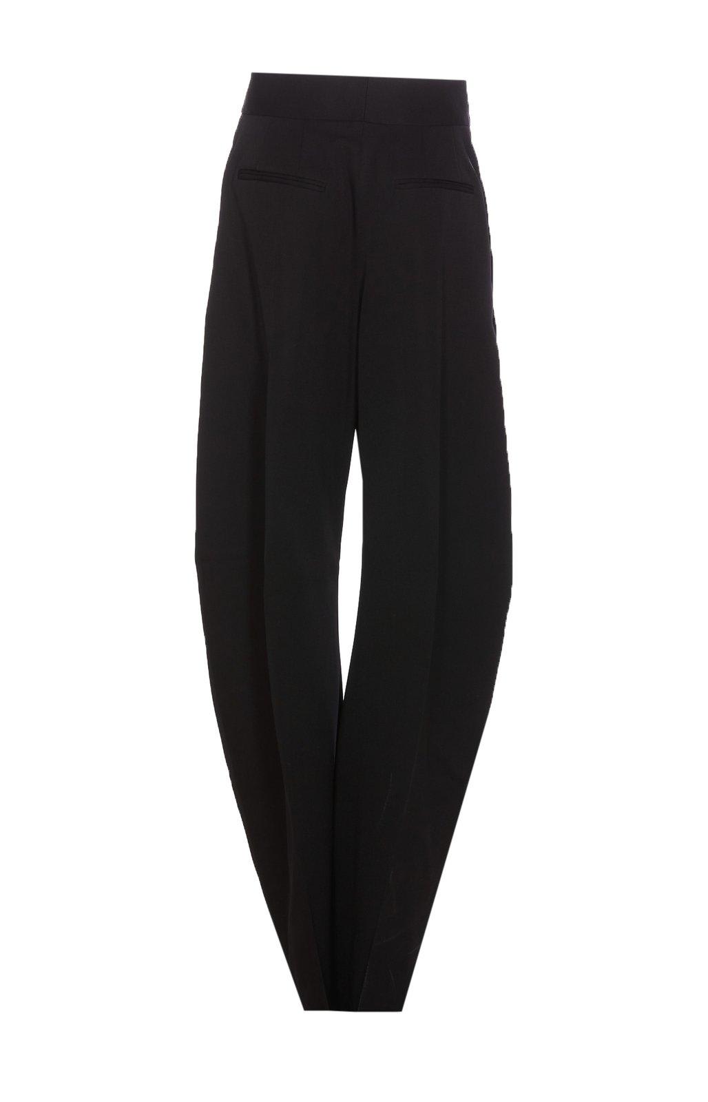 Shop Attico Straight-leg Tailored Pants In Black