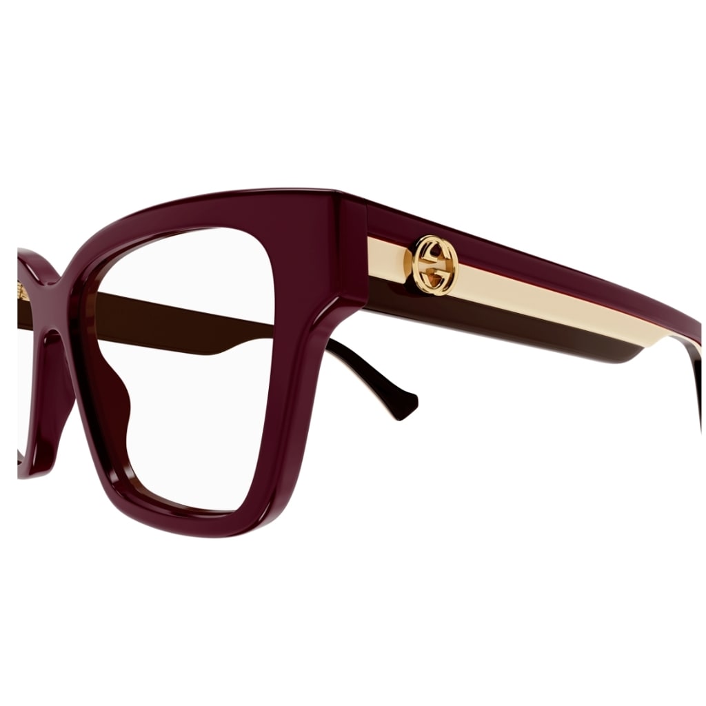 Shop Gucci Gg1302o 005 Glasses In Bordeaux