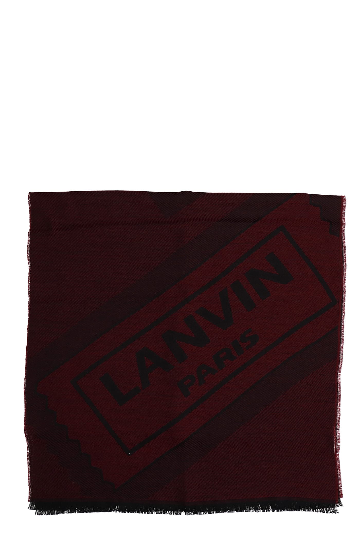 Lanvin Scarve In Bordeaux Wool