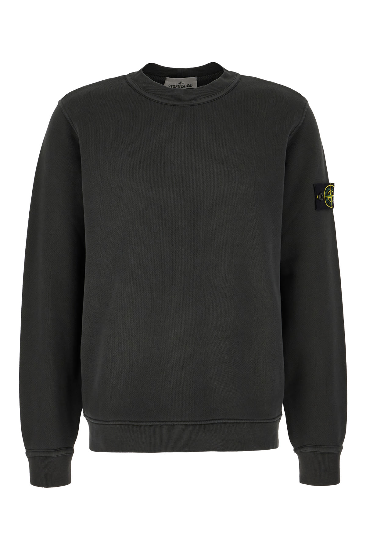 STONE ISLAND BOTTLE GREEN COTTON SWEATSHIRT