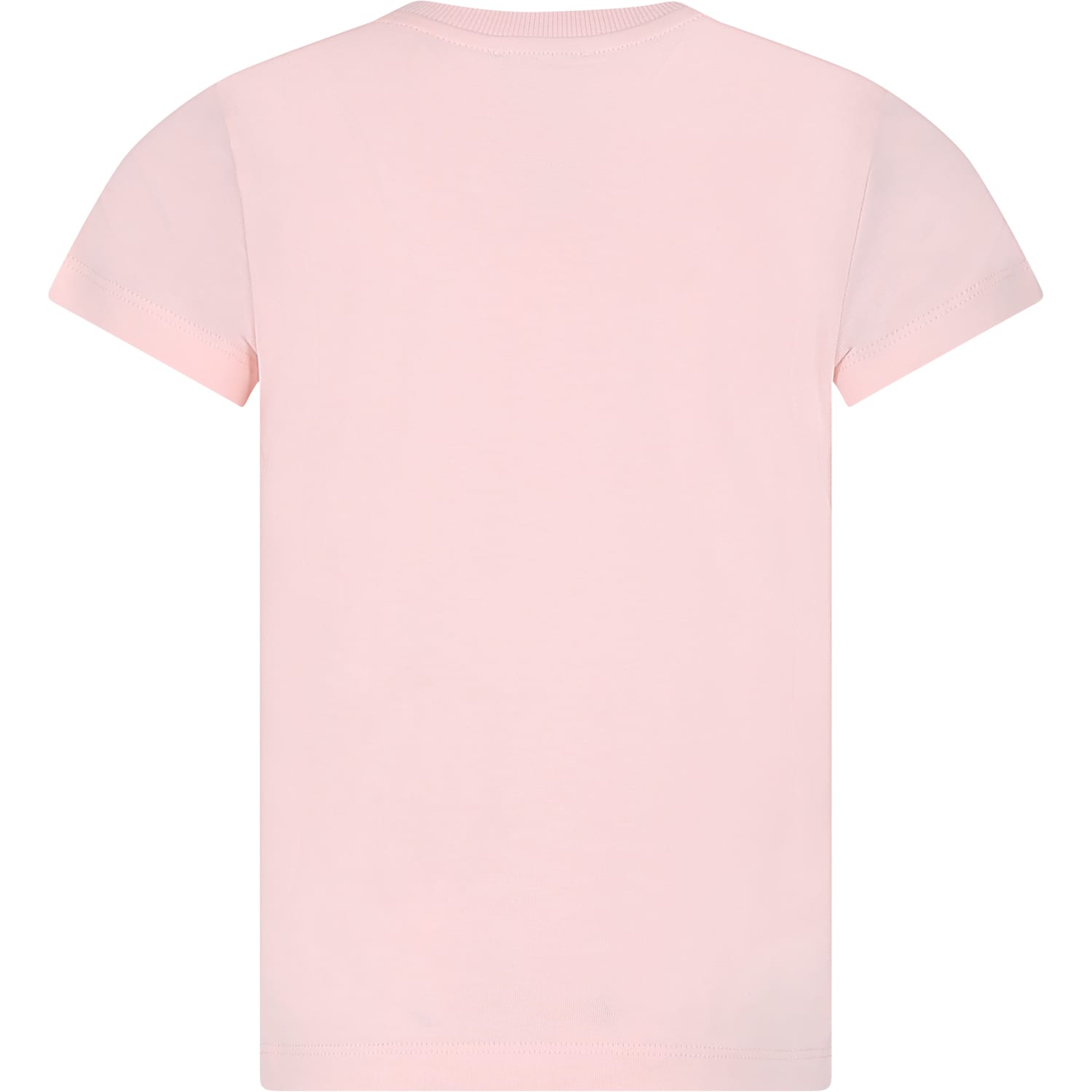 Shop Moschino Pink T-shirt For Girl With Logo
