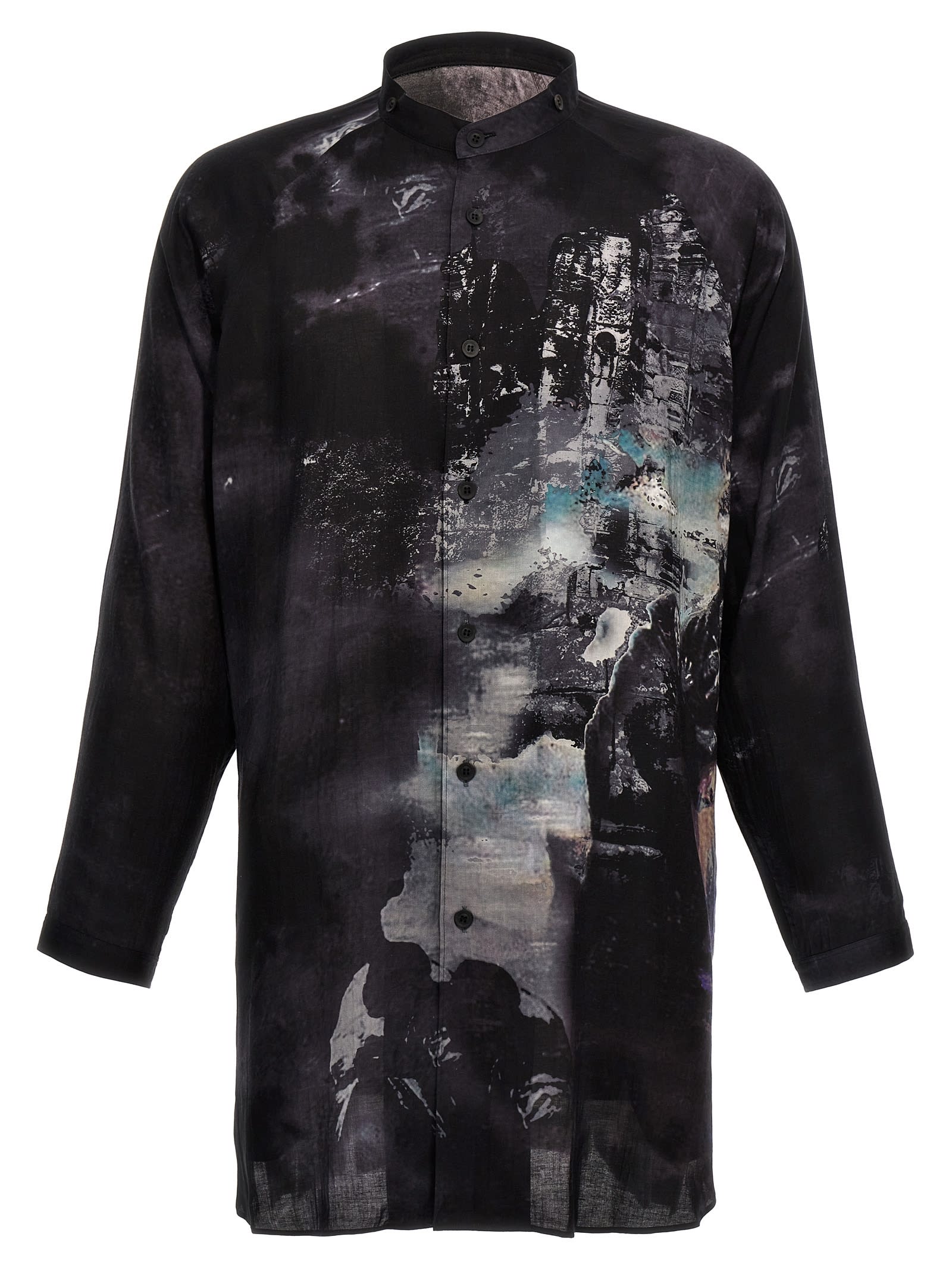 Shop Yohji Yamamoto J-pt Side Gusset Shirt In Black