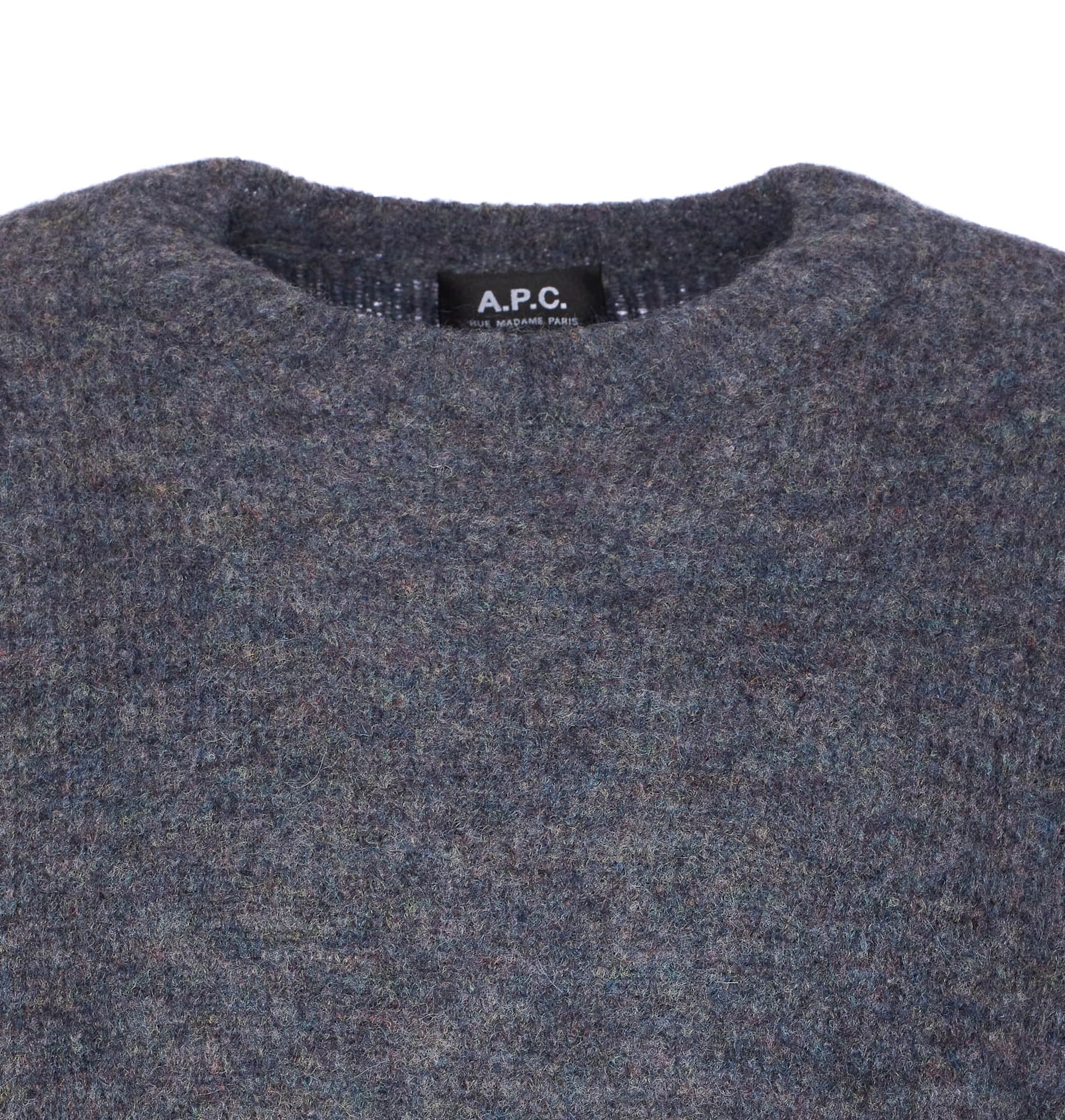 Apc A. P.c. Pull Lucas Sweater Pic Bleu Acier Chine In Gray