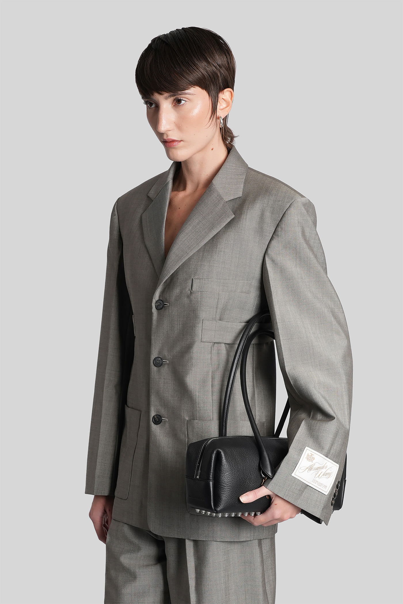 Alexander Wang Blazer In Grey Wool In Gray