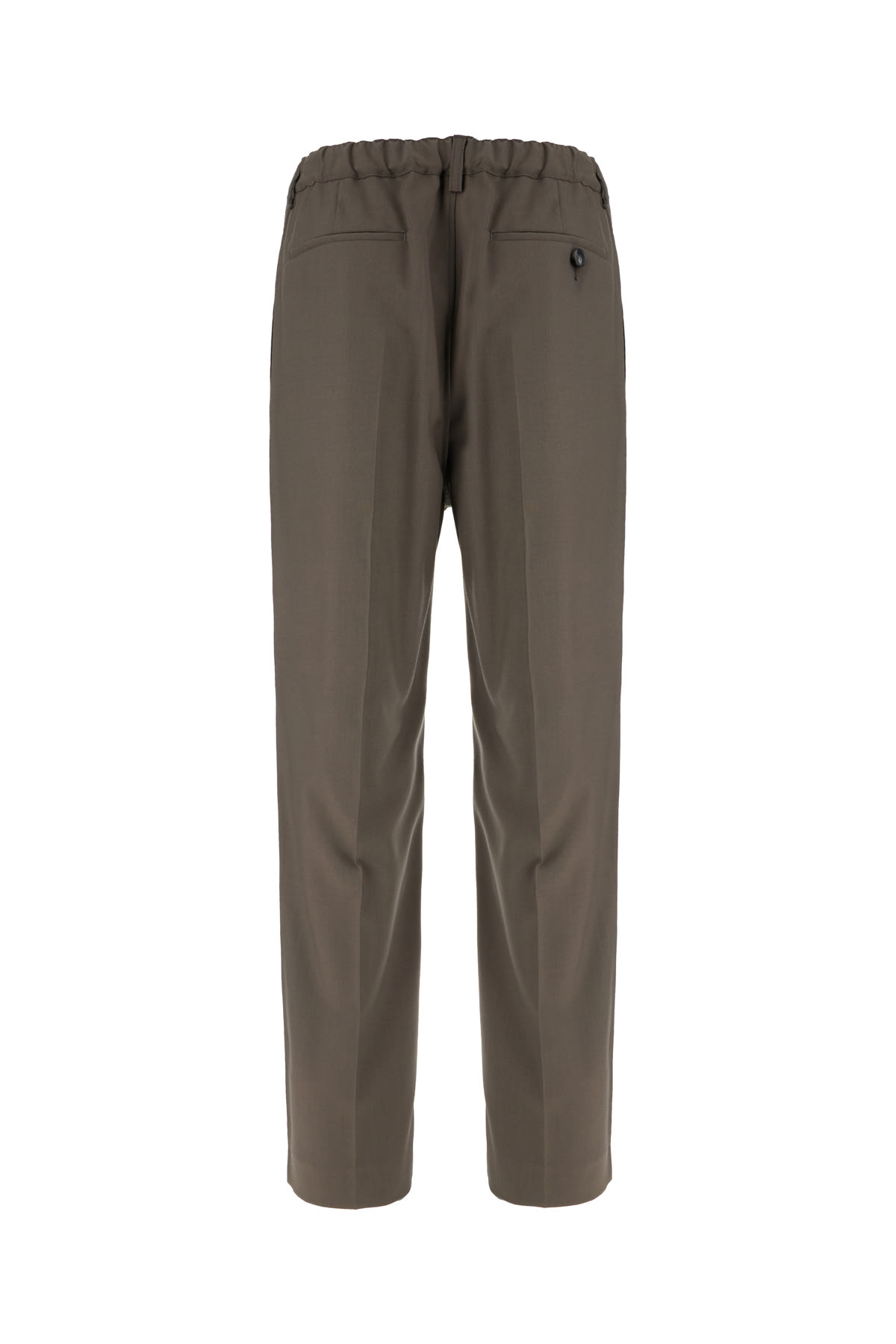 Marni Dove Grey Wool Pants In Brown