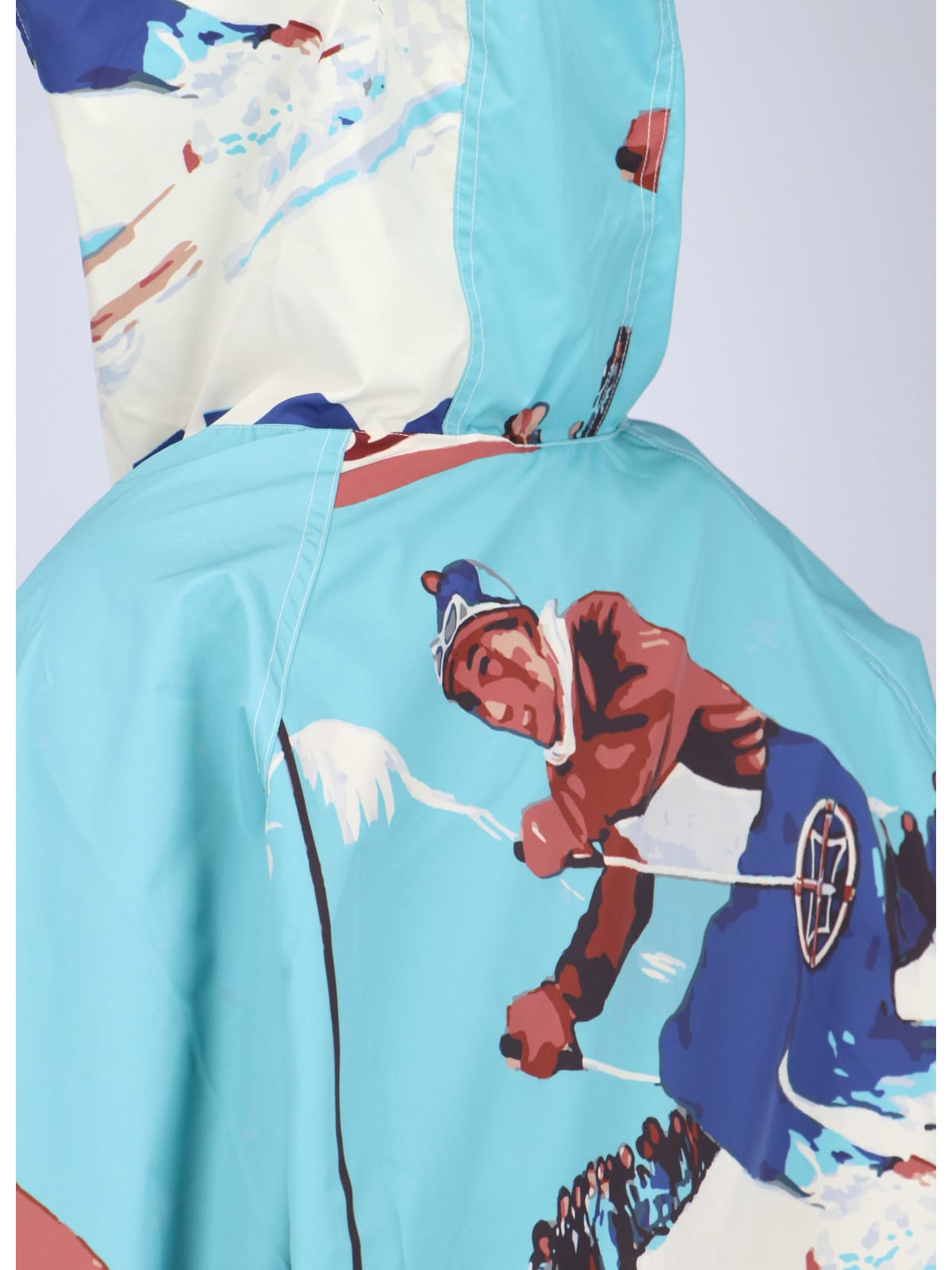 Rhude Hooded Technical Jacket In Light Blue In Light Blue