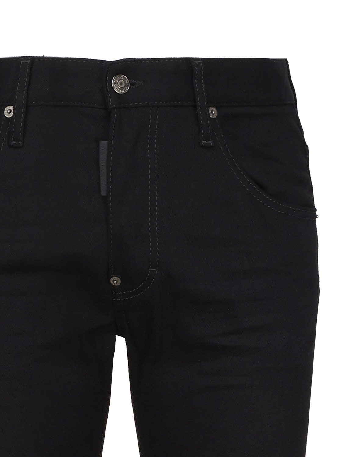 Shop Dsquared2 Five Pocket Jeans In Cotton Denim In Black