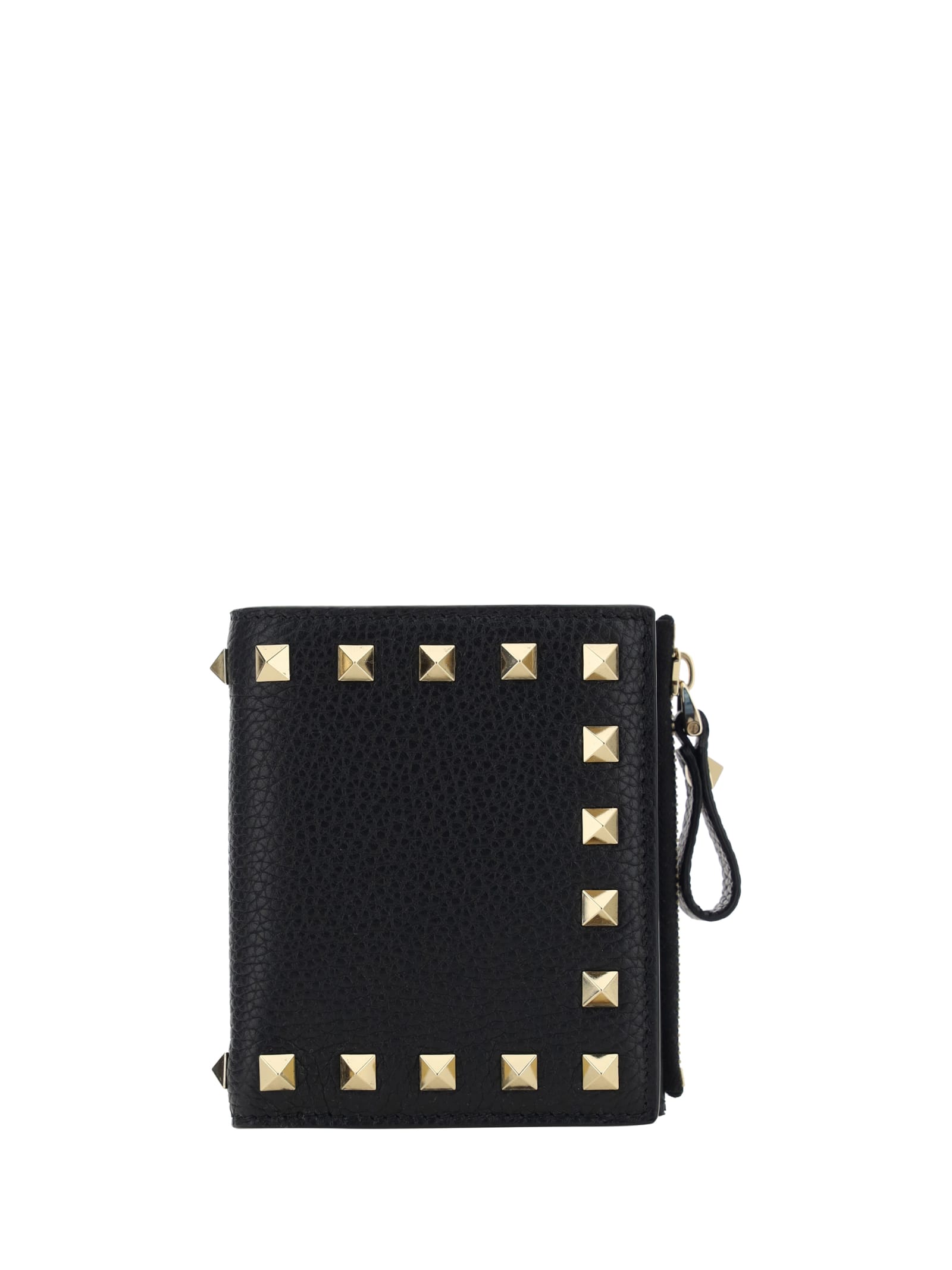 Shop Valentino Rockstud Wallet In Nero