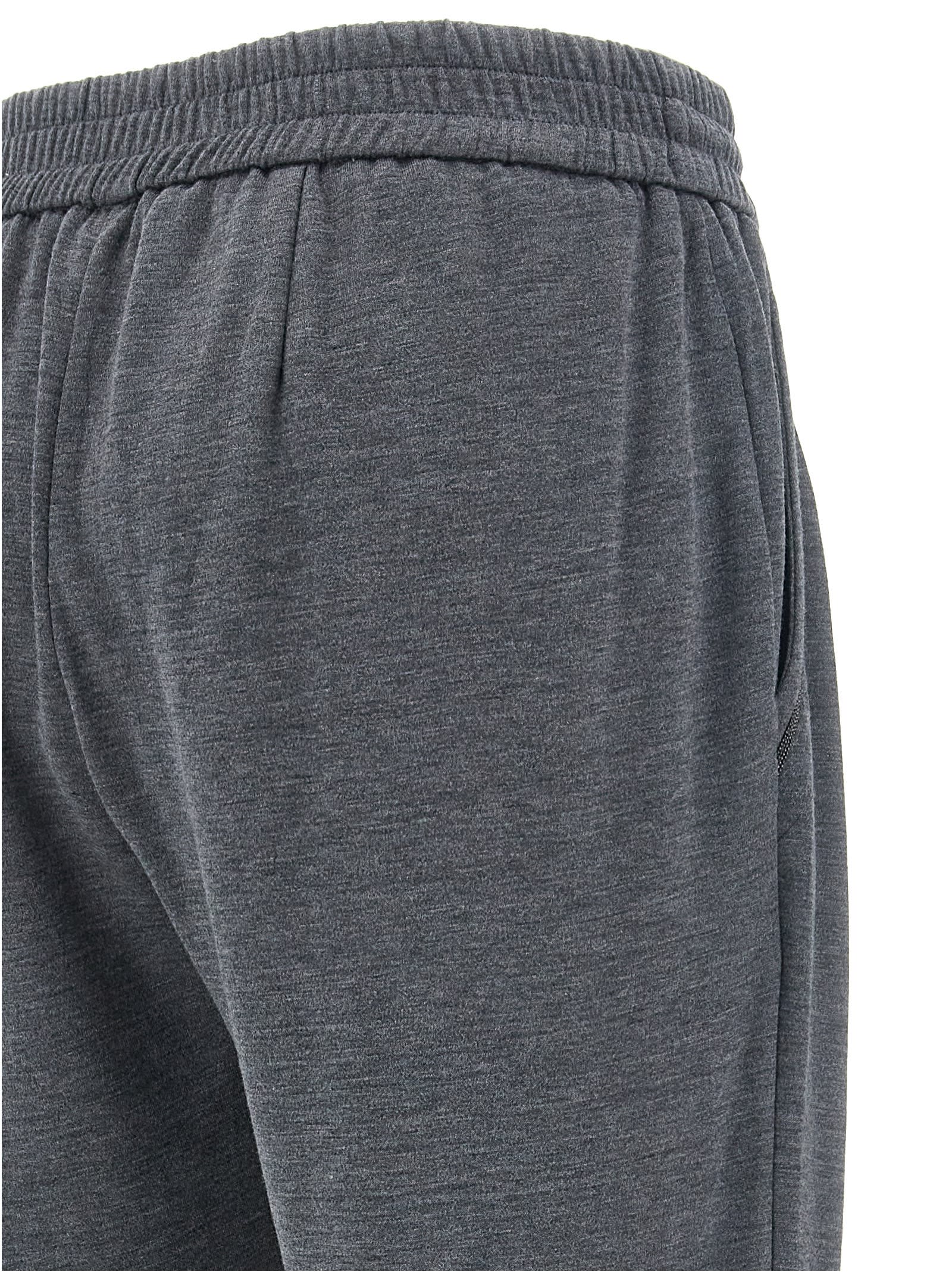 Shop Brunello Cucinelli Monile Joggers In Gray