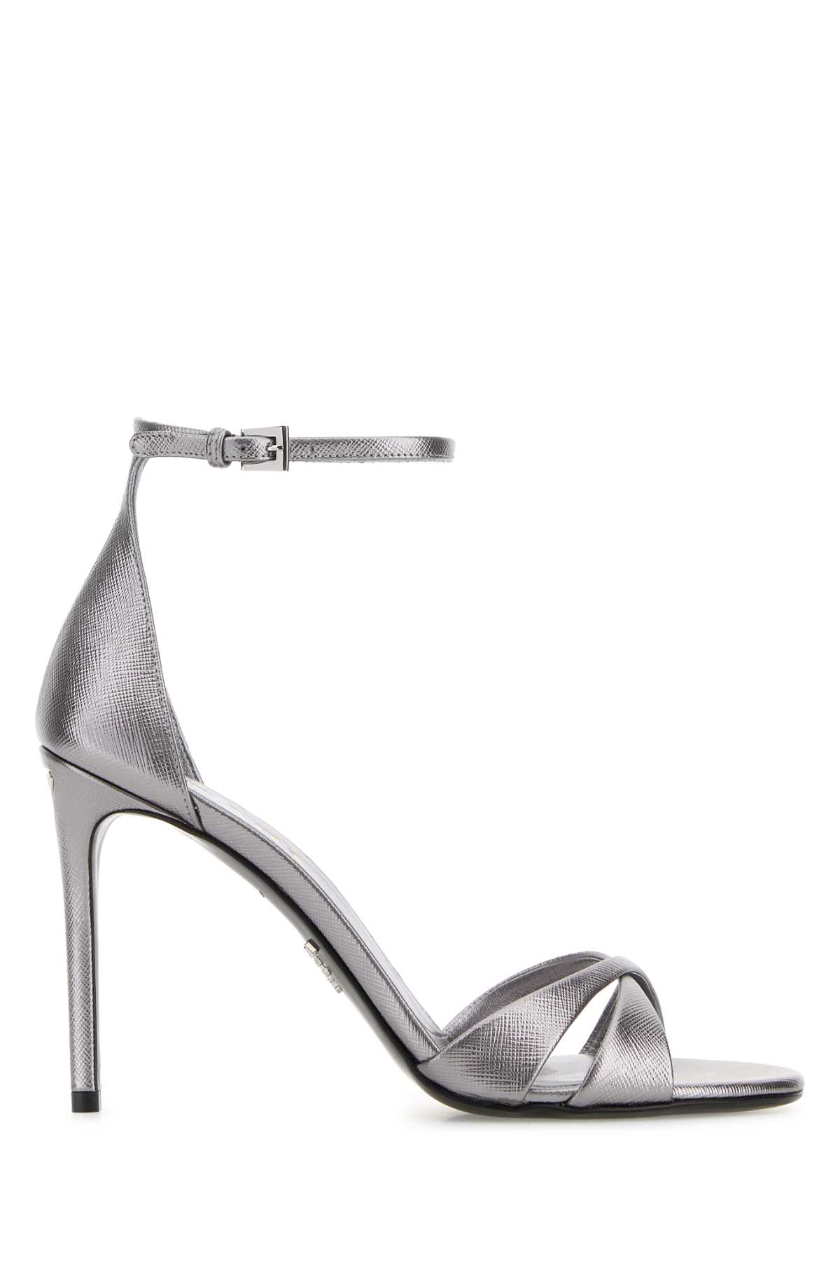 Prada Silver Leather Sandals