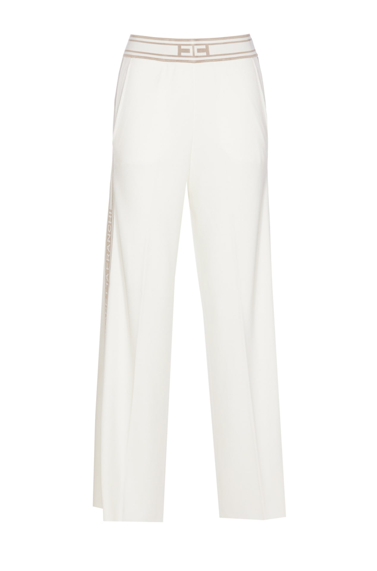 Viscose Trousers With Contrasting Bands