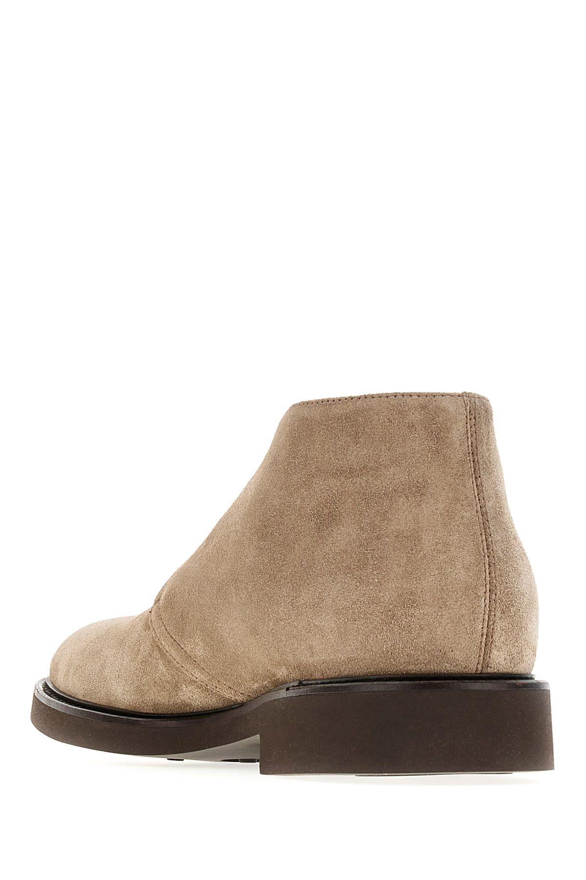 Shop Doucal's Cappuccino Suede Ankle Boots In Tm39