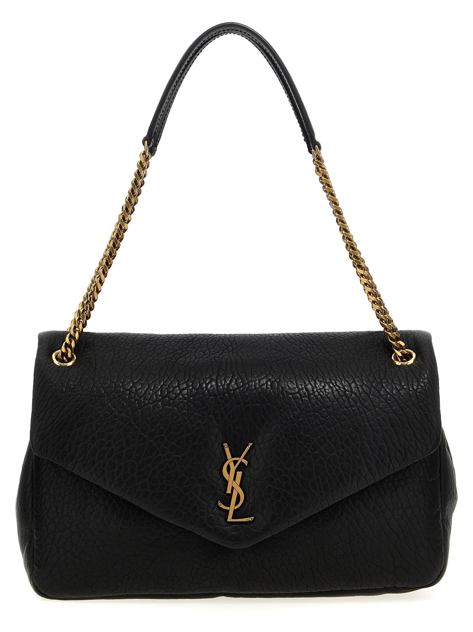 Saint Laurent Calypso Large Shoulder Bag In Black