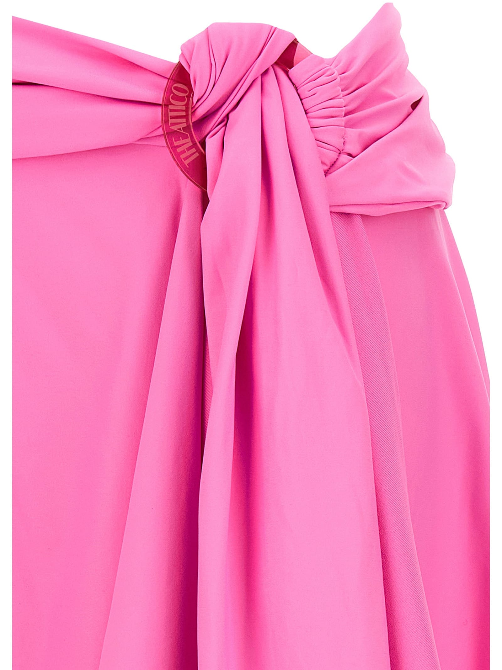 Shop Attico Flounced Miniskirt In Pink