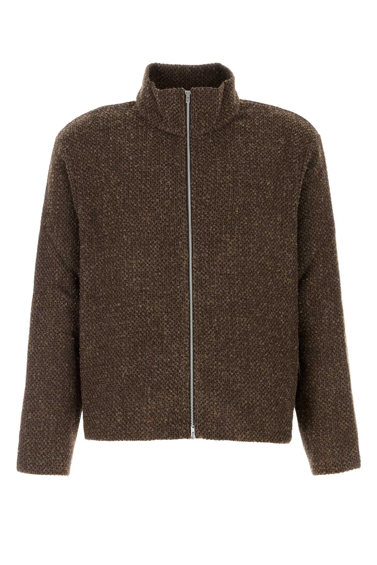 Our Legacy Melange Brown Polyester Cardigan In Brown