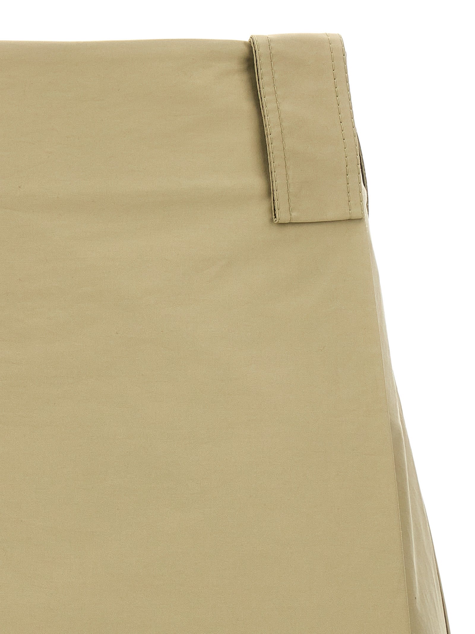 Shop Burberry Pleated Skirt In Beige