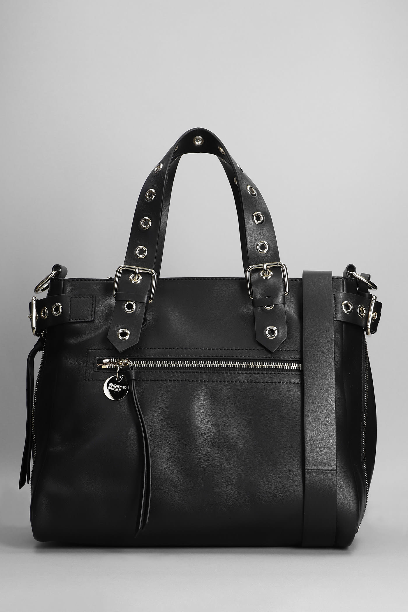 Shoulder Bag In Black Leather RED Valentino