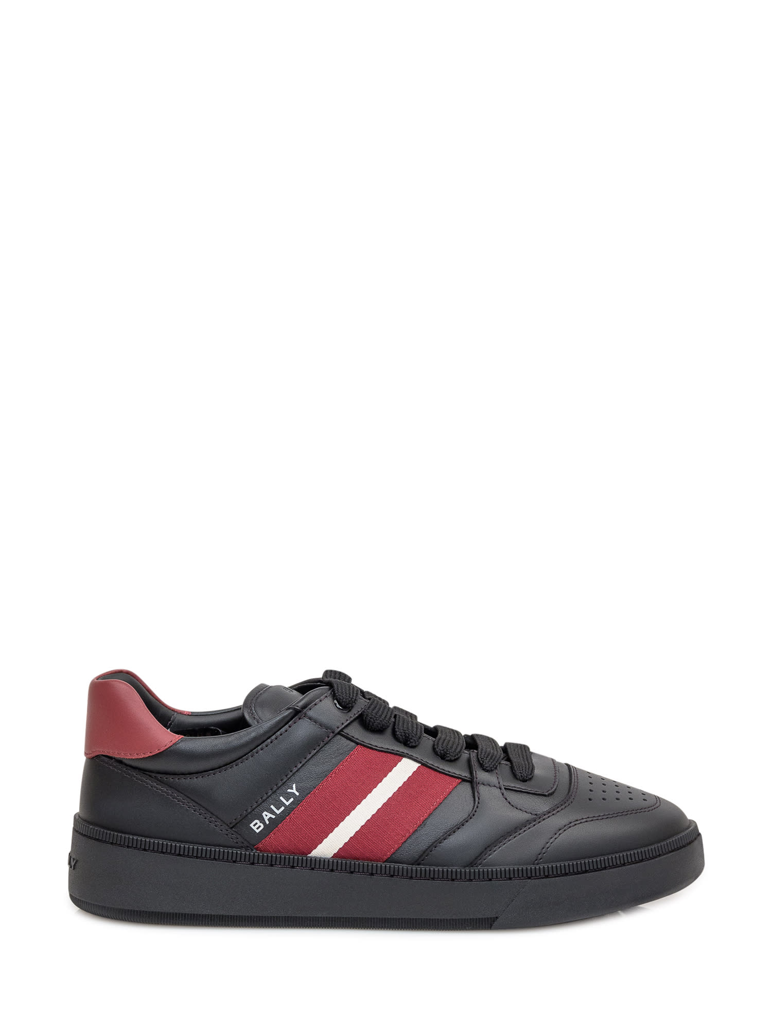 Shop Bally Rebby Sneaker In Black/black/red