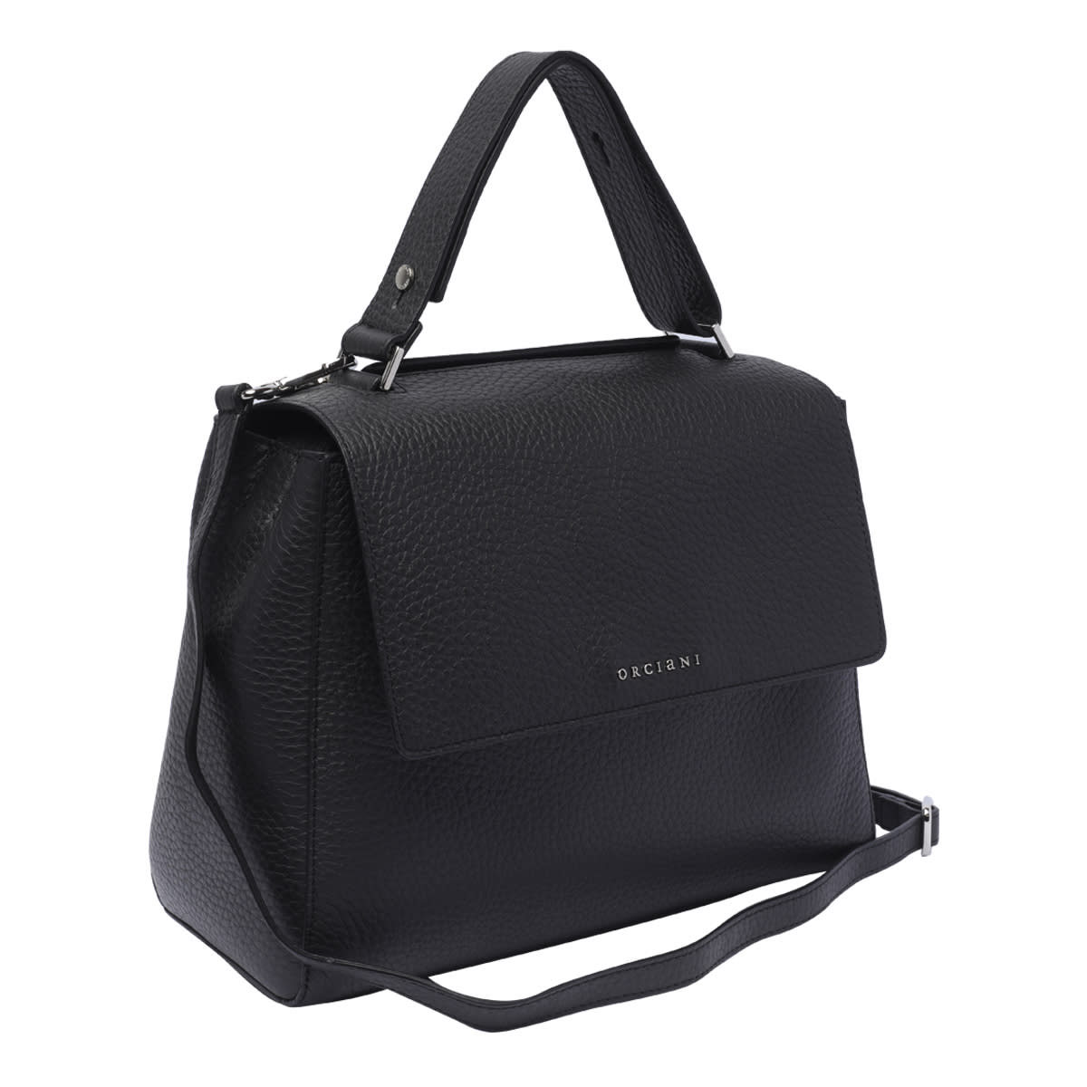 Shop Orciani Soft Sveva Handbag In Black