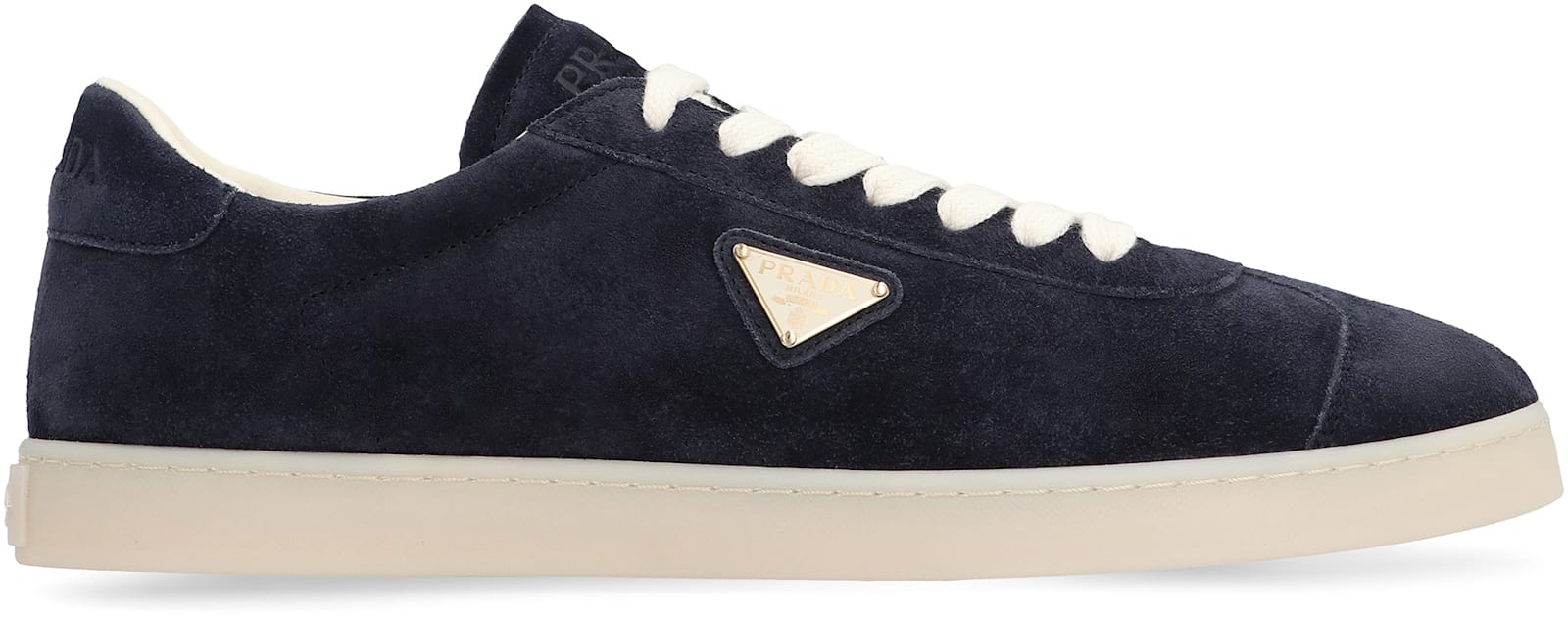 Shop Prada Lane Suede Sneakers In Blue