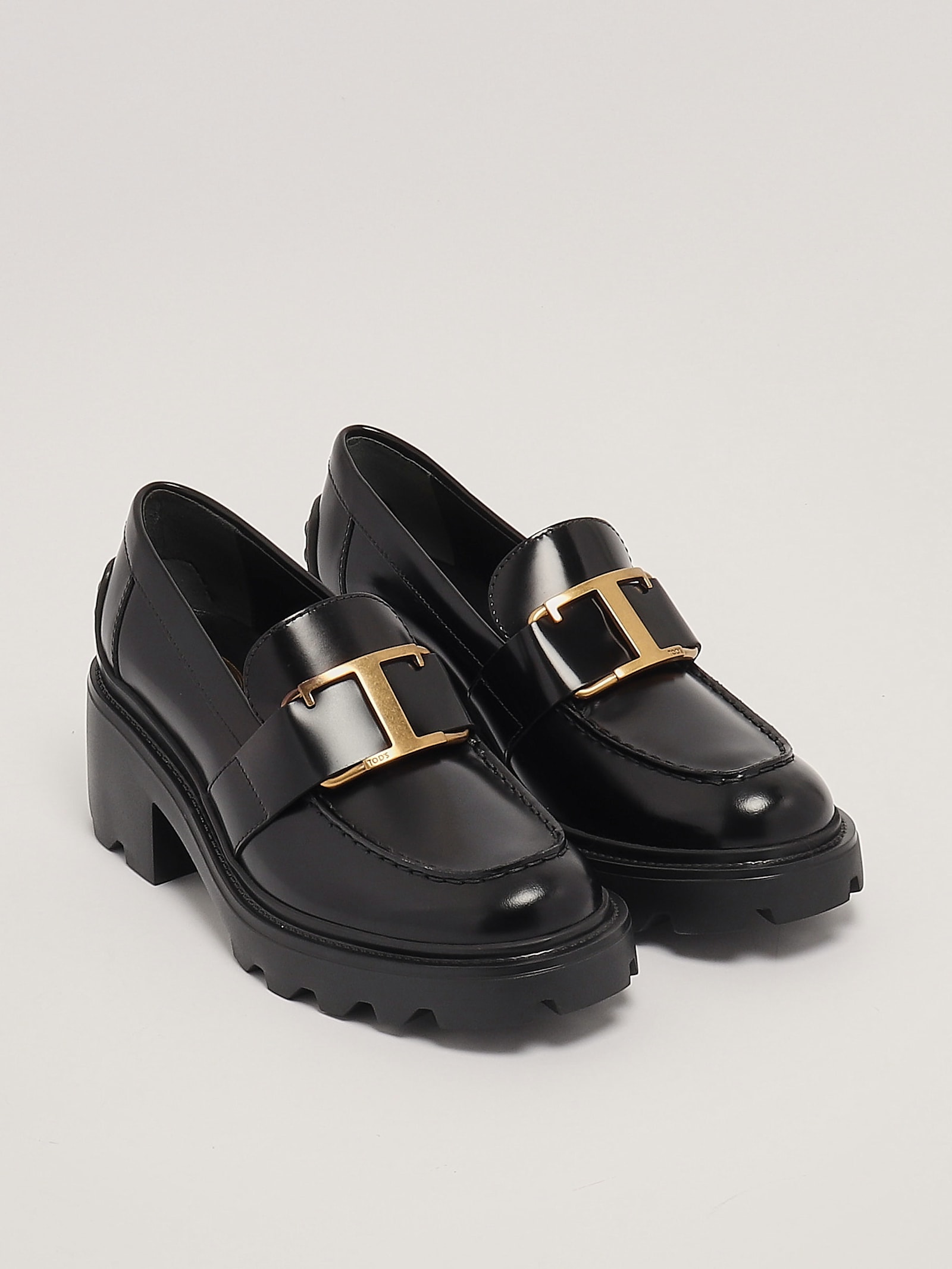 Shop Tod's Gomma Carro T60 Mocassino Loafers In Nero