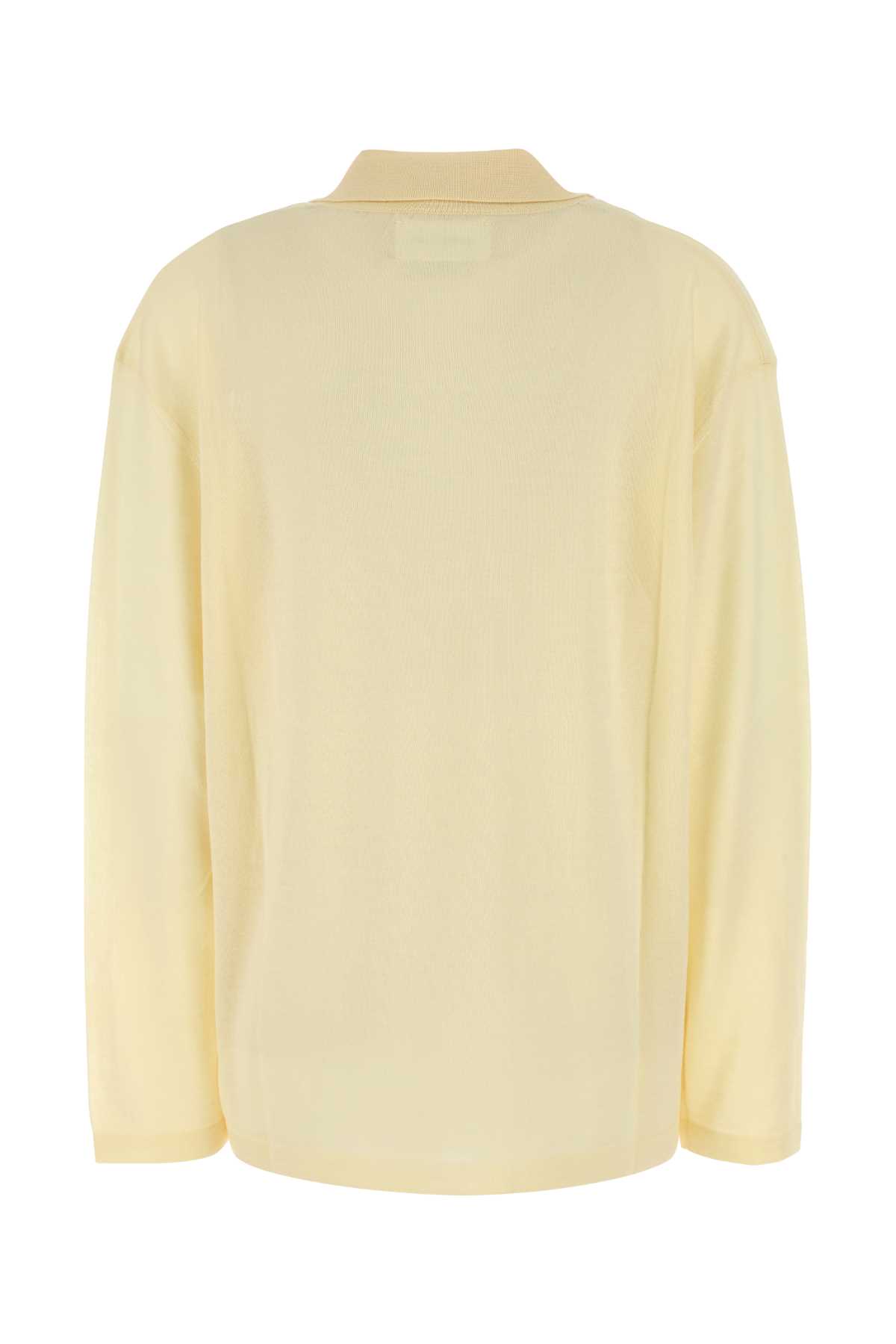 Armarium Pastel Yellow Wool Aurelio Polo Shirt In Sun