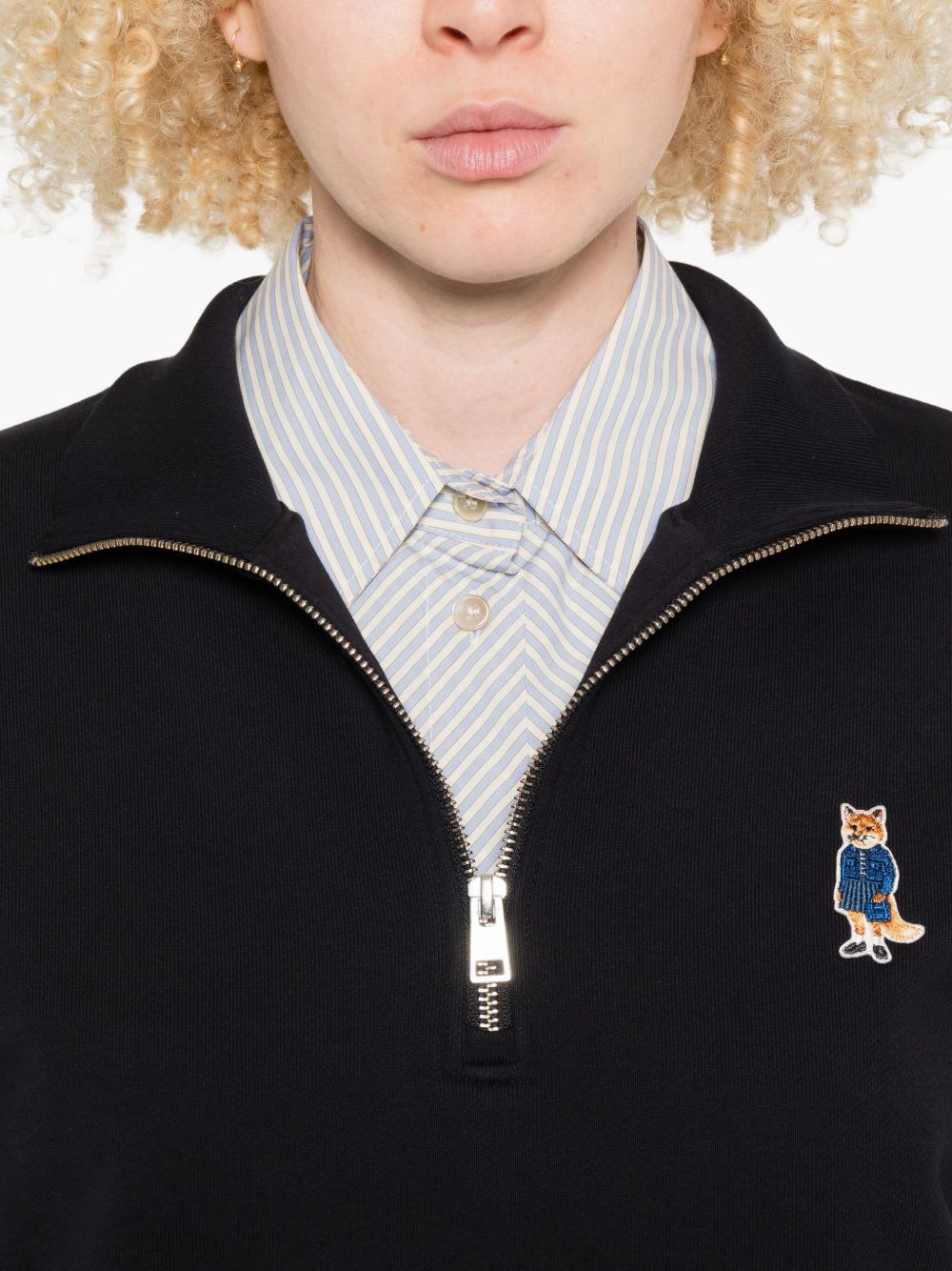 Maison Kitsuné Brunello Cucinelli Wool Belted Coat In Black