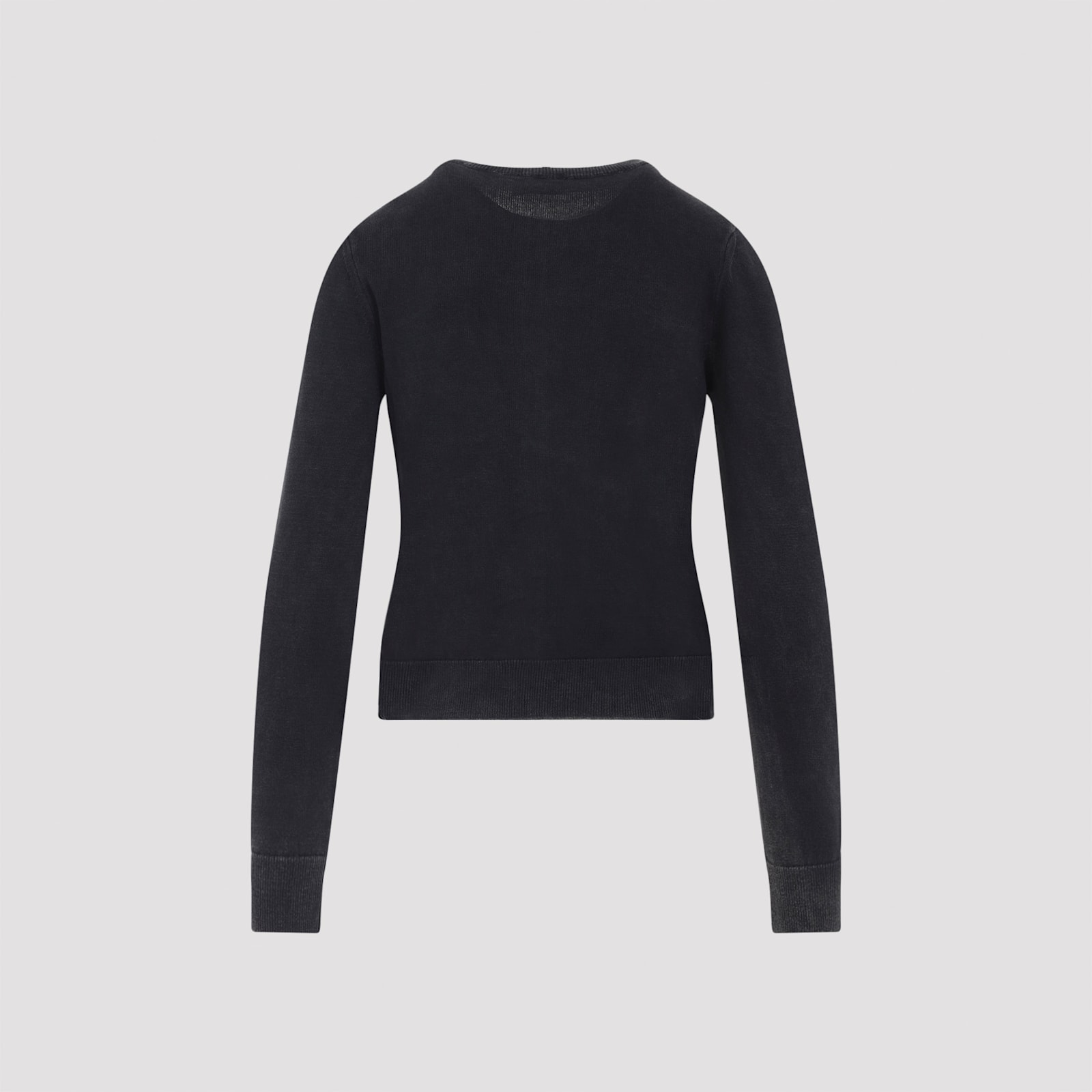 Diesel Fitted Button-up Sweater With Ribbed Detailing In Black
