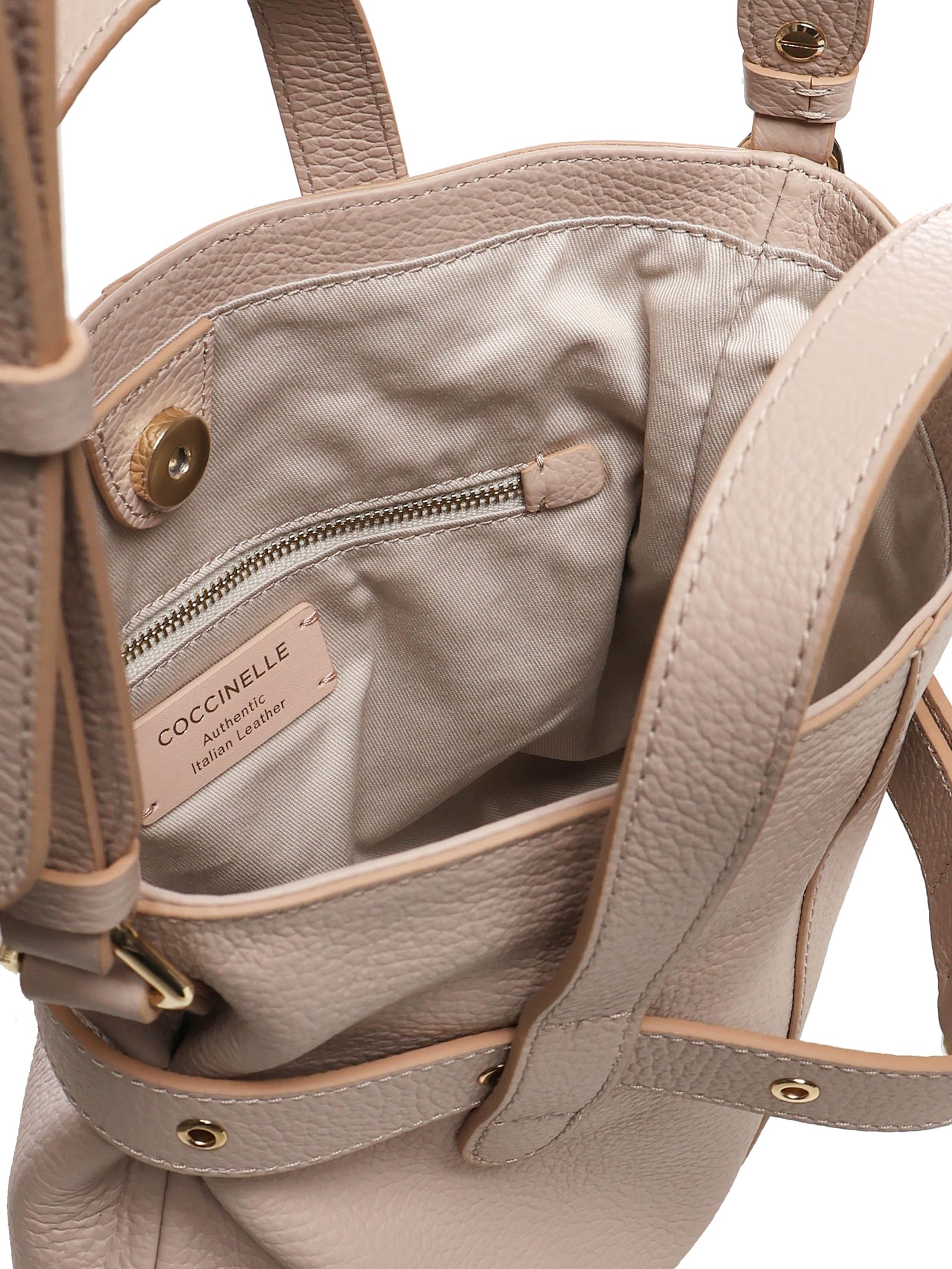 Shop Coccinelle Bucket Bag With Buckle In Pink