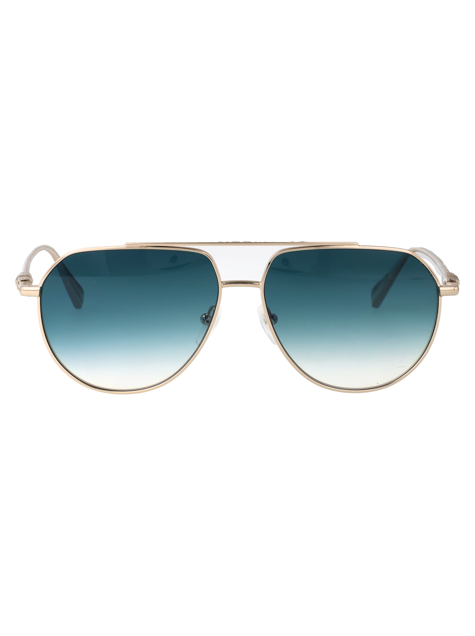 Longchamp Metal-frame Gradient Sunglasses In Gold
