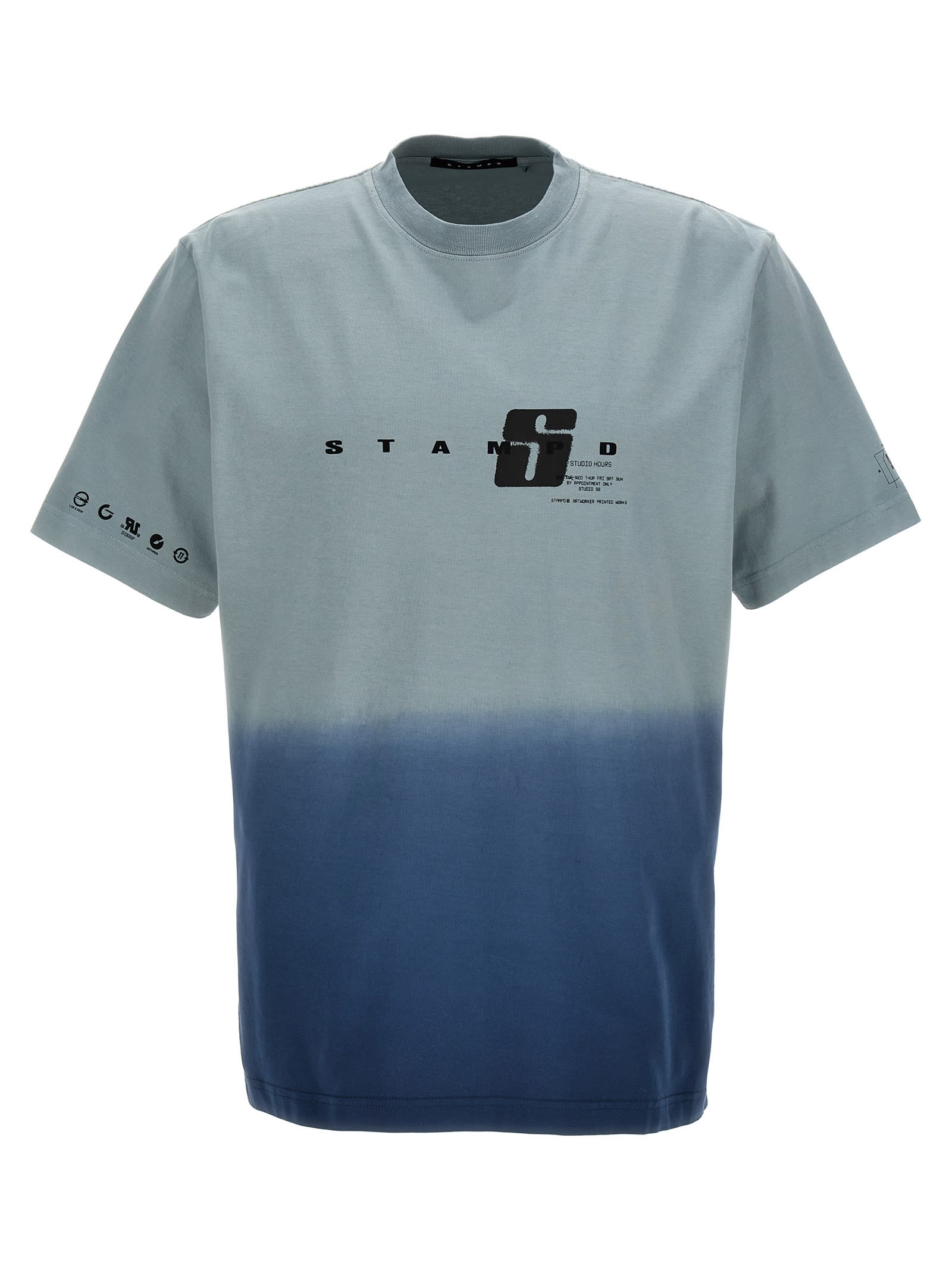 Shop Stampd Elevation Transit T-shirt In Light Blue