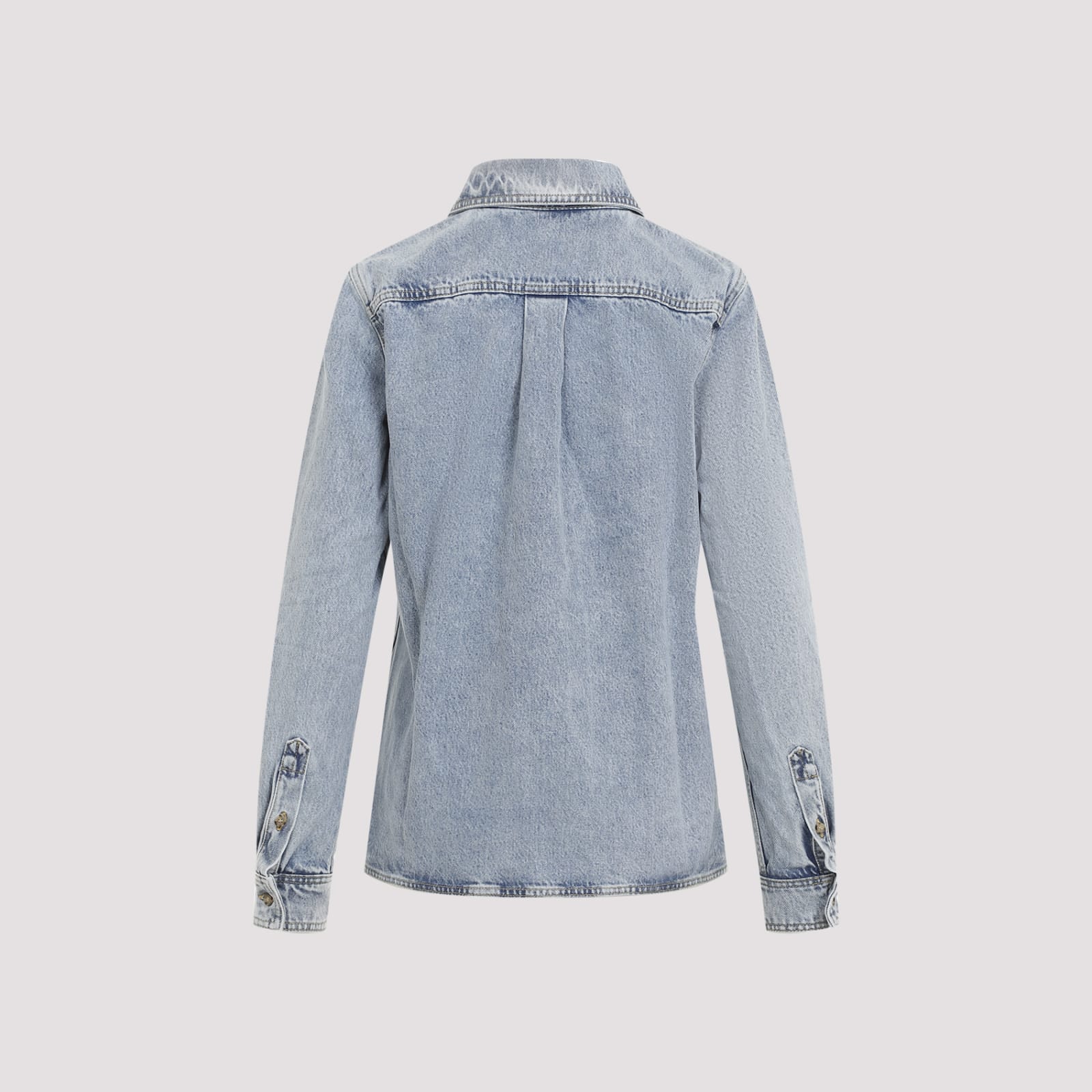 Shop Totême Petite Shirt In Cool Blue